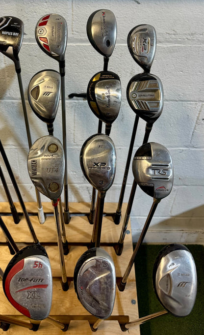 Wholesale Lot of 40 Golf Clubs - Assorted Hybrids - RH/LH - Mixed Flexes-Next Round