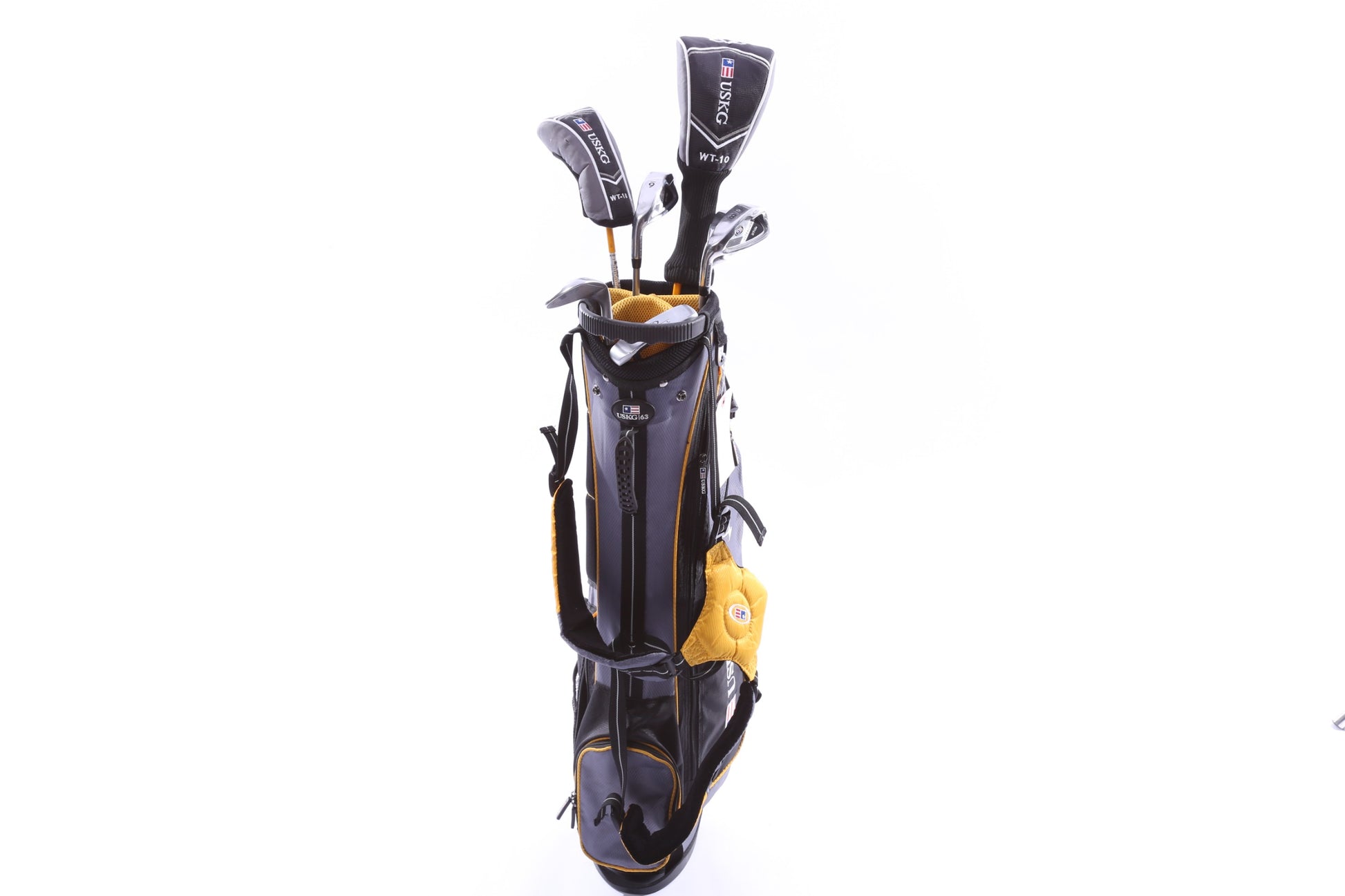Used Us Kids Golf U/L 63 Grey/Gold Kids Set - Left-Handed - 1W, HY, 6, 8, PW, SW(56*) - Youth Flex-Next Round
