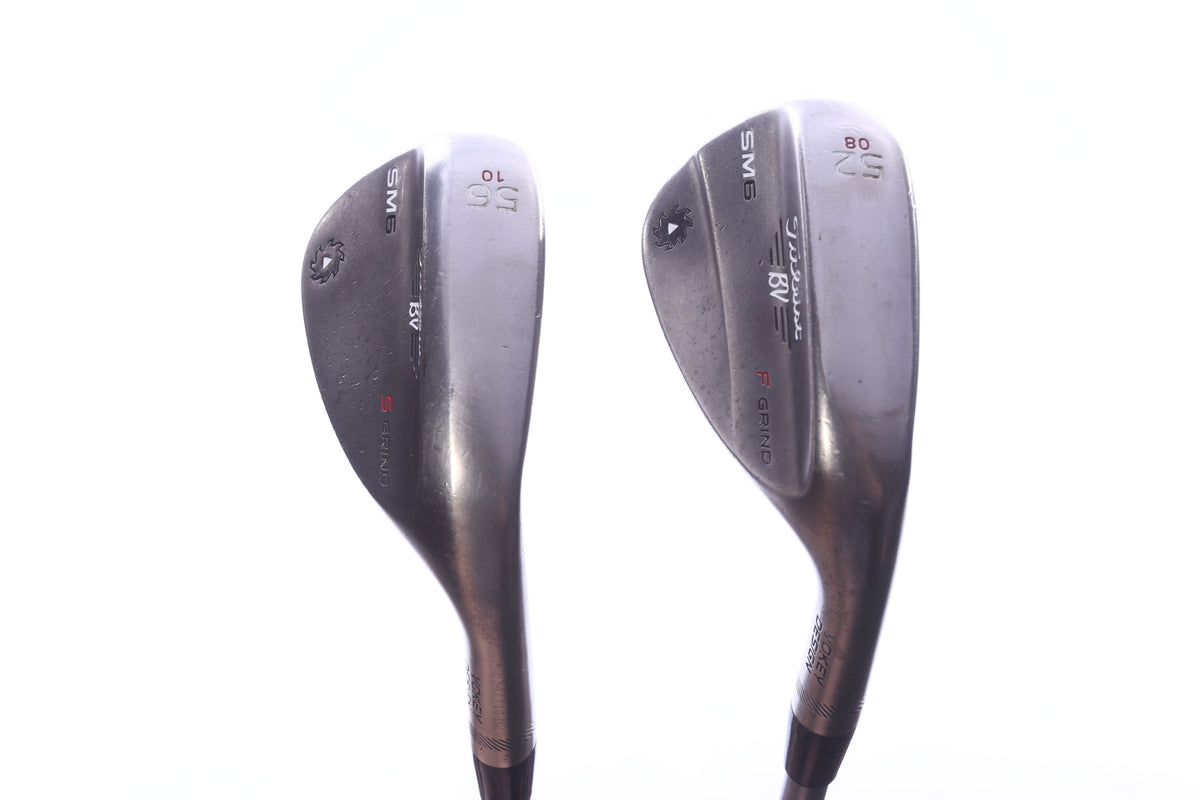 Used Titleist Vokey SM6 Steel Gray Wedge Set - Right-Handed - 52*, 56* - Stiff Flex
