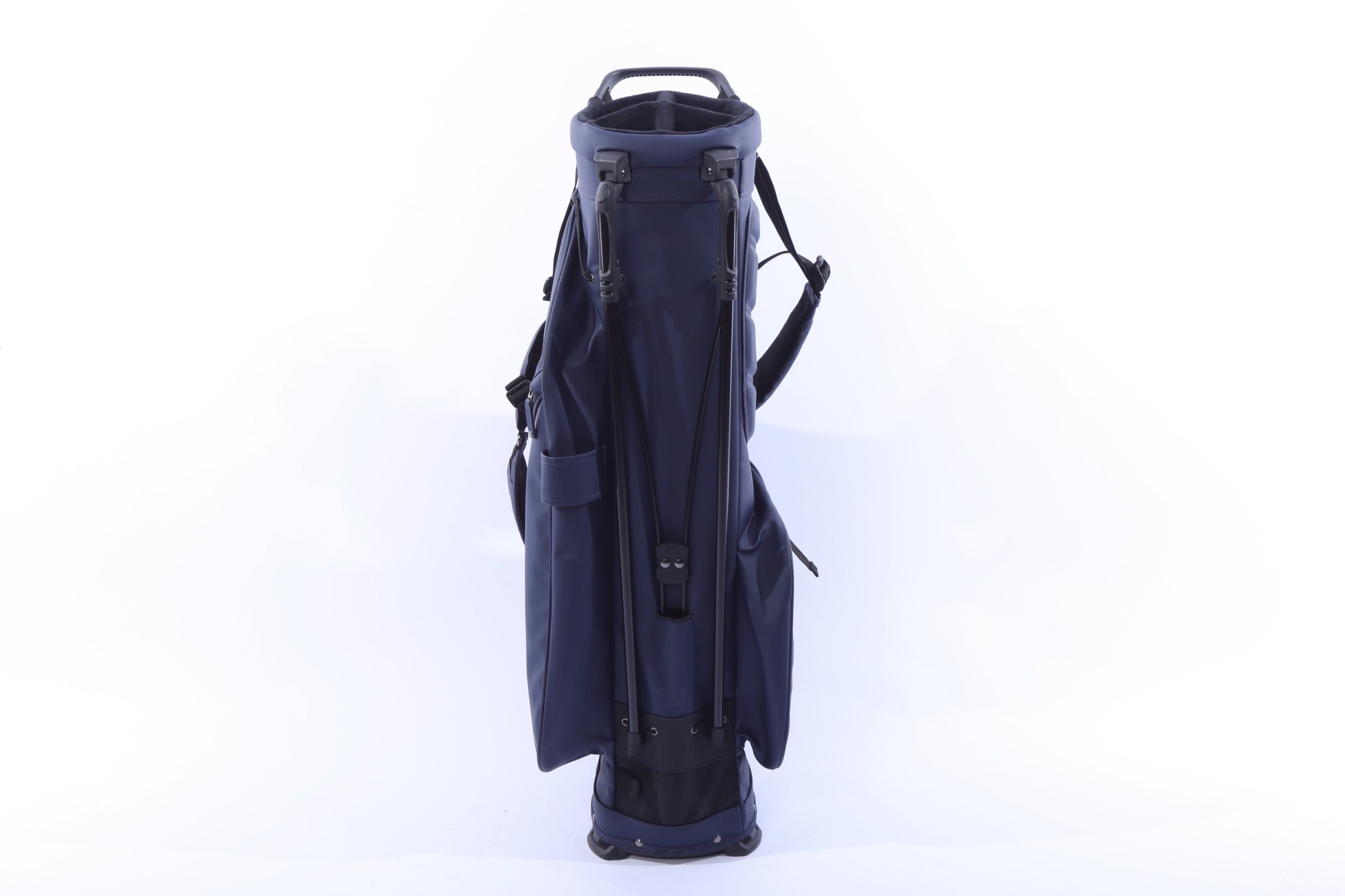 Used Mizuno Pro 4-Way Blue Stand Bag - 5-Way - 6 Pockets - Rain Cover Included-Next Round