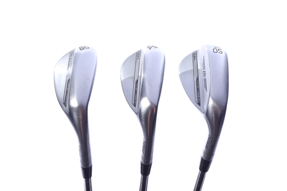 Used Titleist Vokey SM10 Tour Chrome Wedge Set - Right-Handed - 50*, 54*, 58* - Wedge Flex