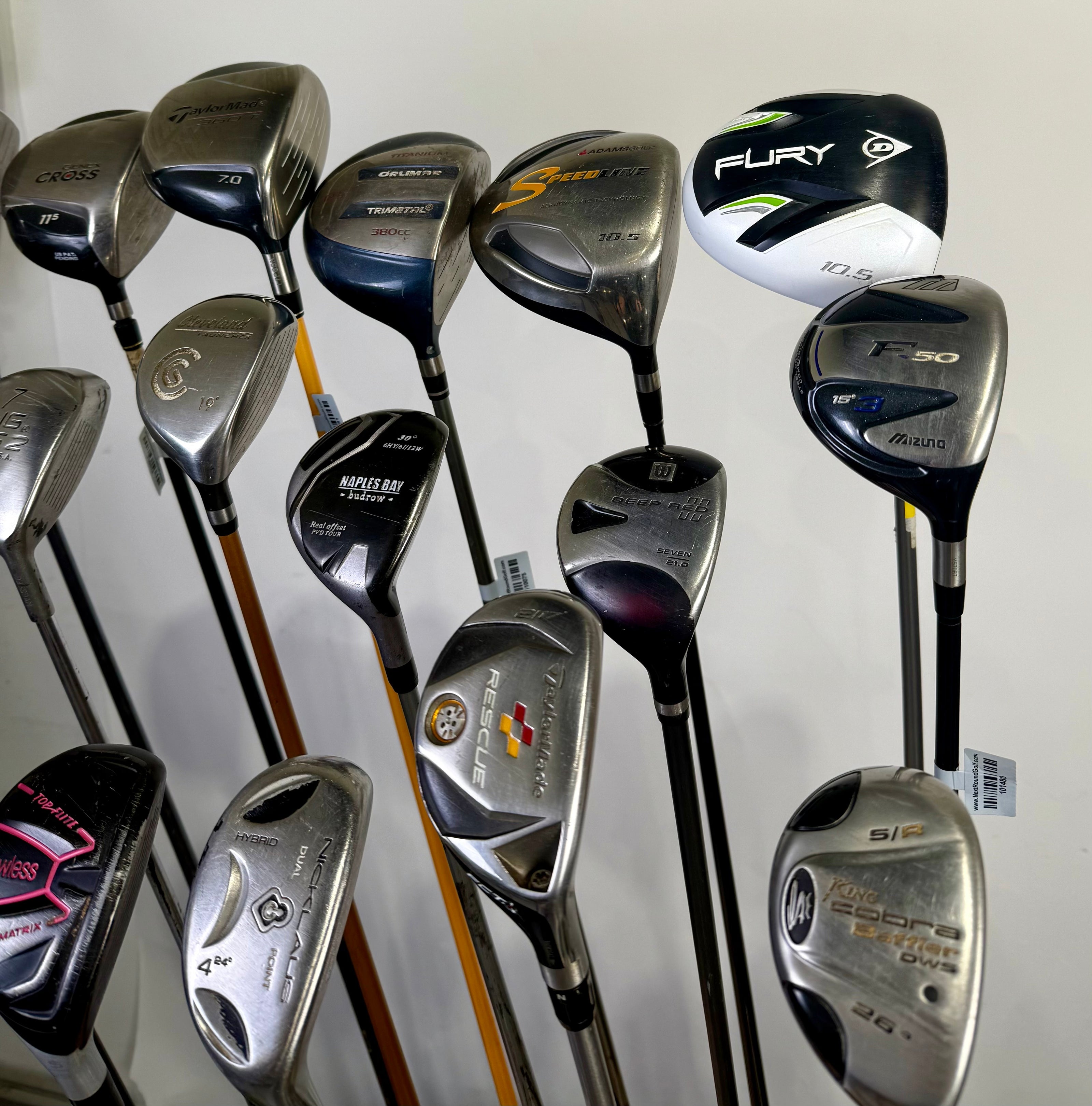 Wholesale Lot of 24 Golf Clubs - Drivers, Woods, Hybrids and Single Irons-Next Round