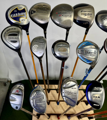 Wholesale Lot of 24 Golf Clubs - Drivers, Woods, Hybrids and Single Irons-Next Round
