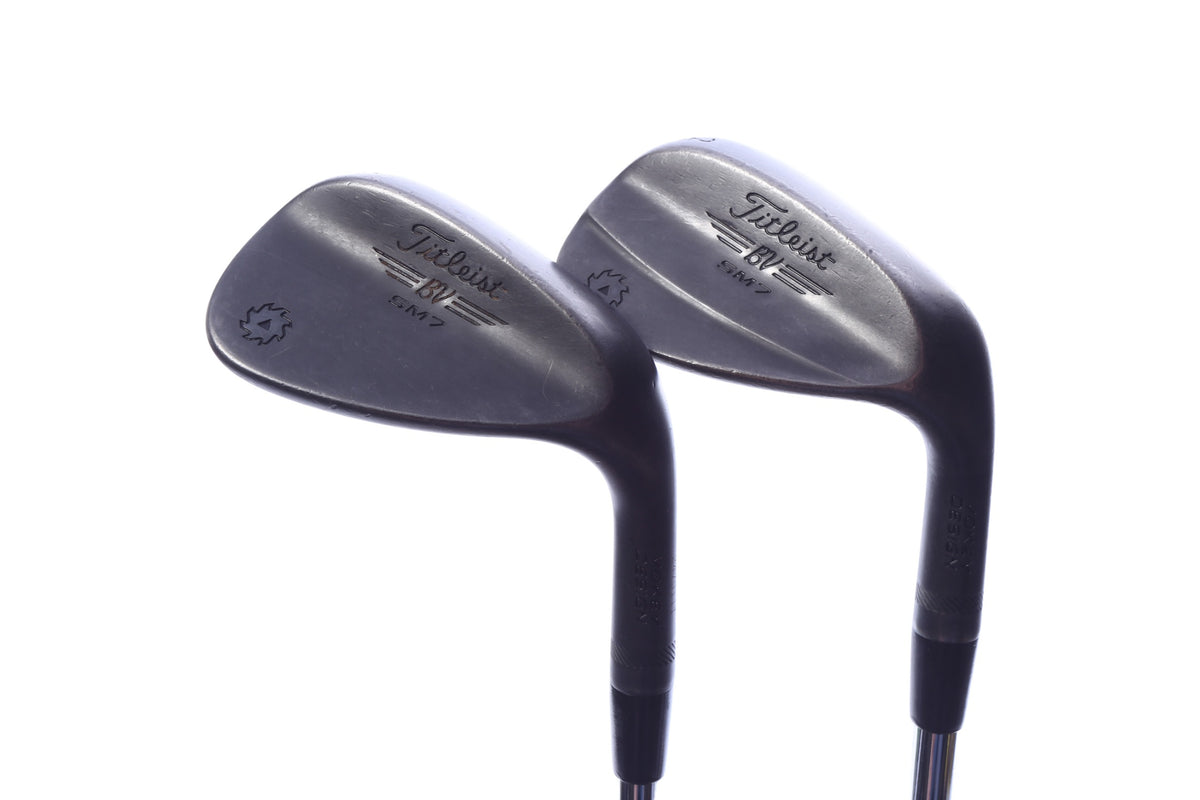 Used Titleist Vokey SM7 Jet Black Wedge Set - Right-Handed - 52*, 56* - Wedge Flex