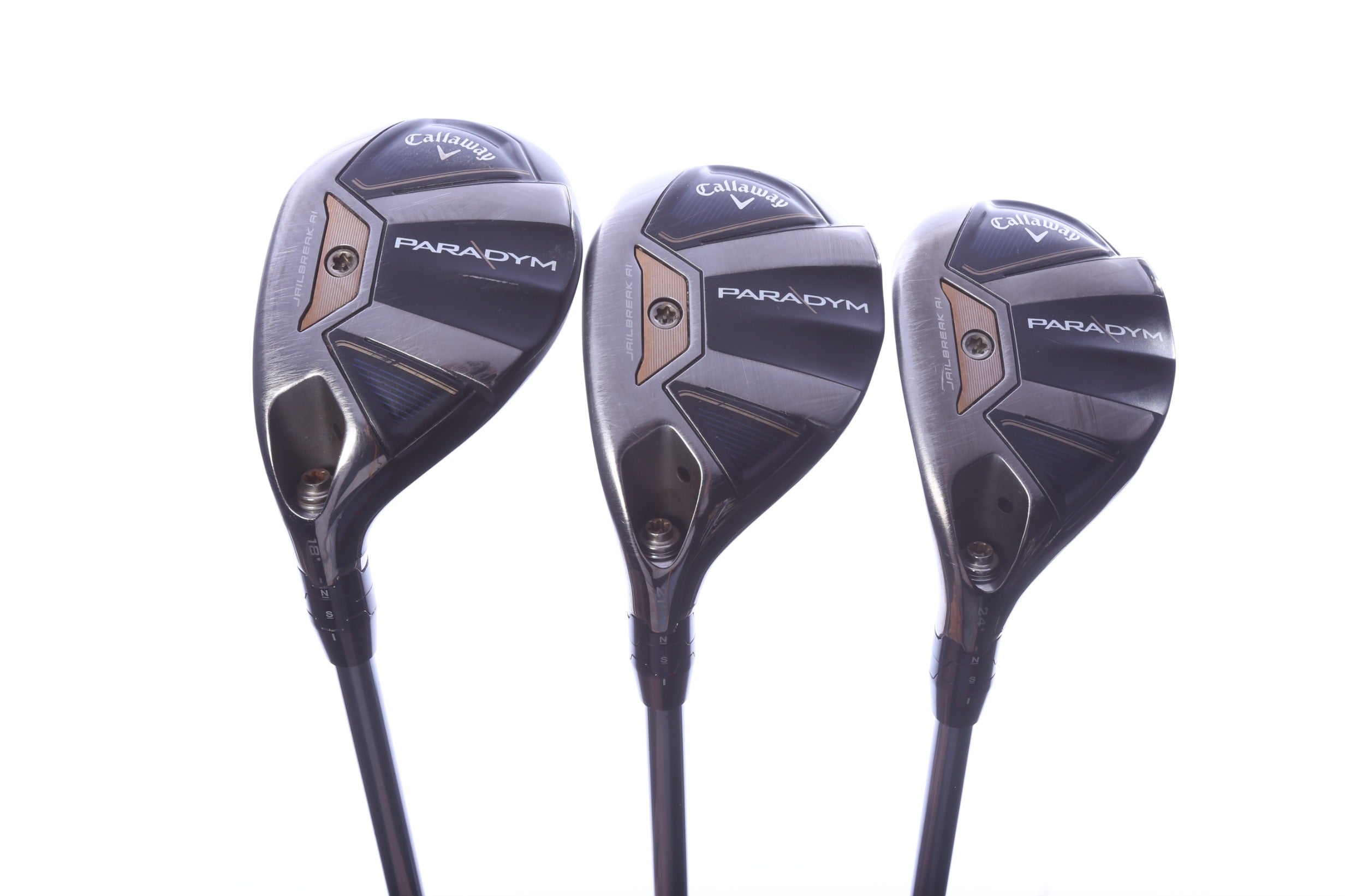 Used Callaway Paradym Hybrid Set - Left-Handed - 3H, 4H, 5H - Regular Flex