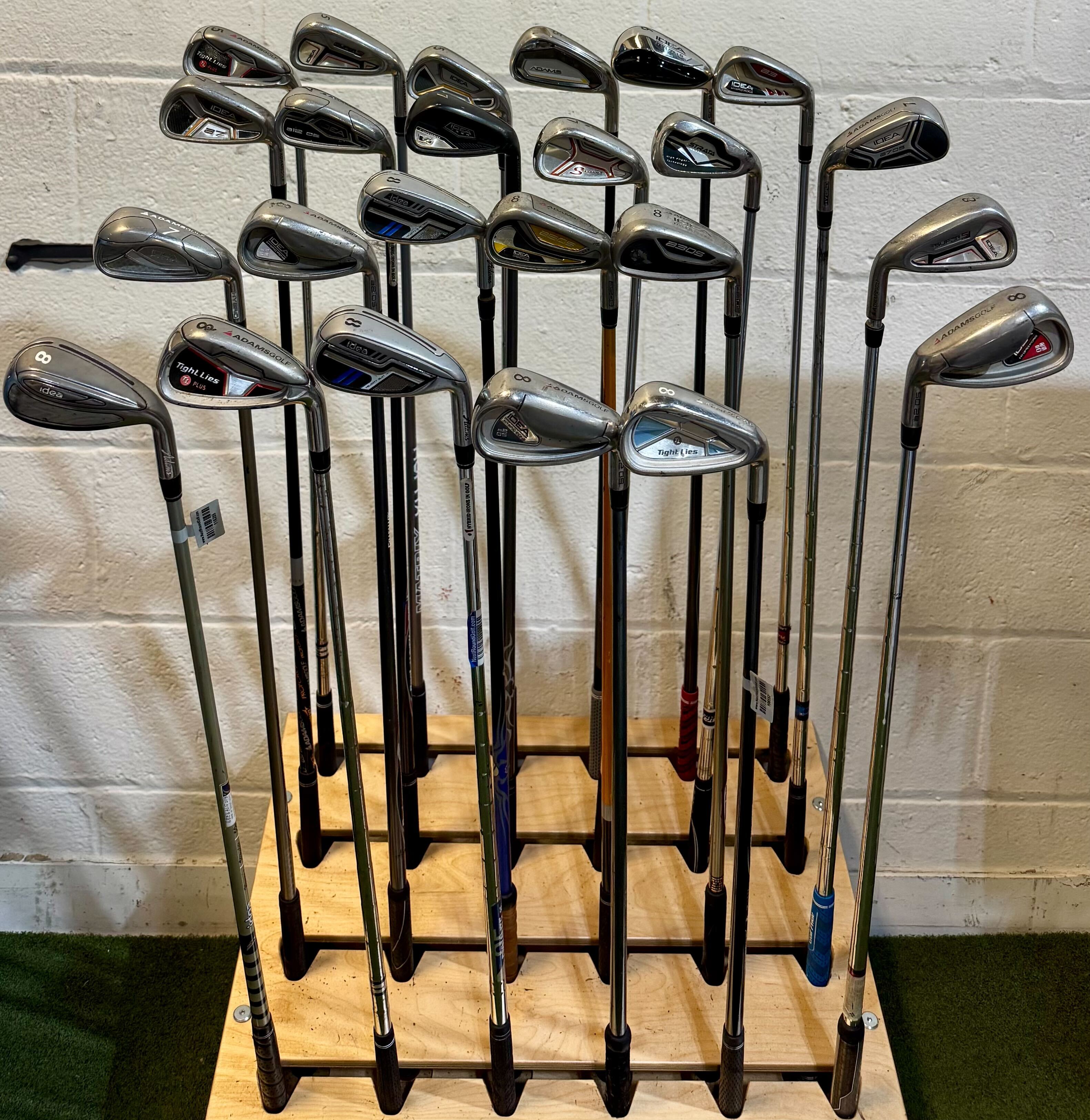 Wholesale Lot of 45 Golf Clubs - Adams Single Irons (5-9) - RH/LH - Mixed Flexes-Next Round