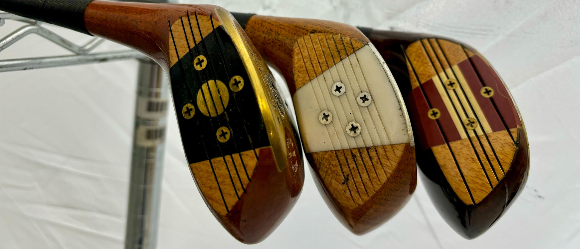 Wholesale Lot of 25 Golf Clubs - Assorted Persimmon Fairway Woods and Drivers-Next Round
