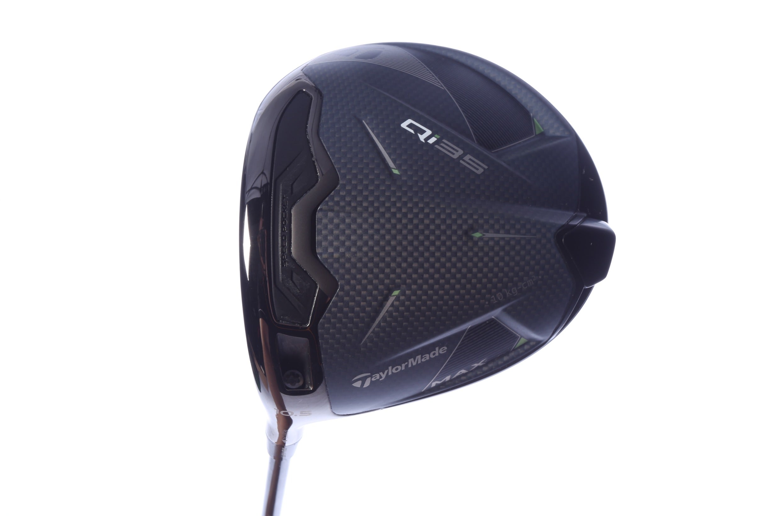 Used TaylorMade Qi35 MAX Driver - 10.5 Degrees - Stiff Flex Project X HZRDUS Smoke Red RDX - Left-Handed
