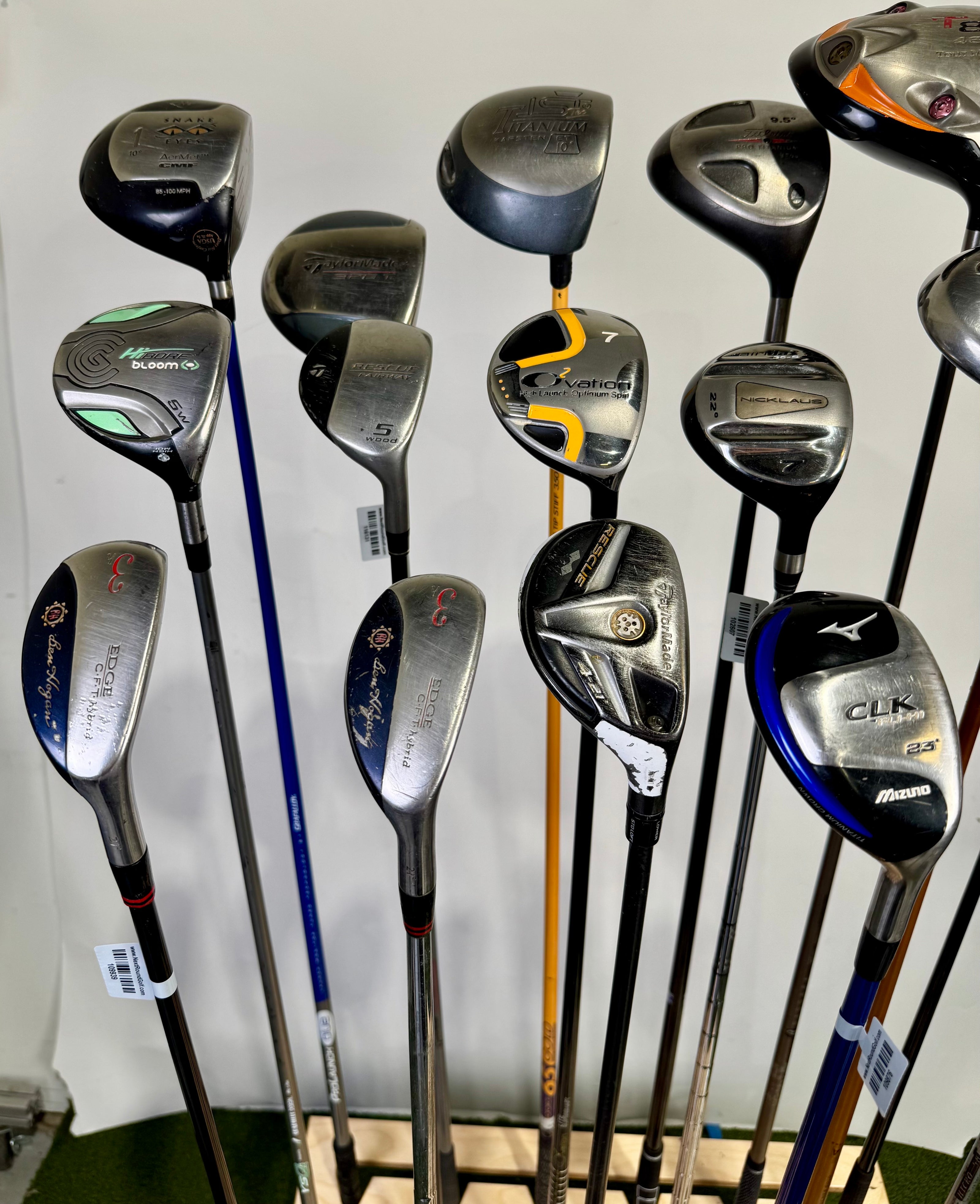 Wholesale Lot of 24 Drivers, Fairway Woods, Hybrids, And Single Irons.-Next Round