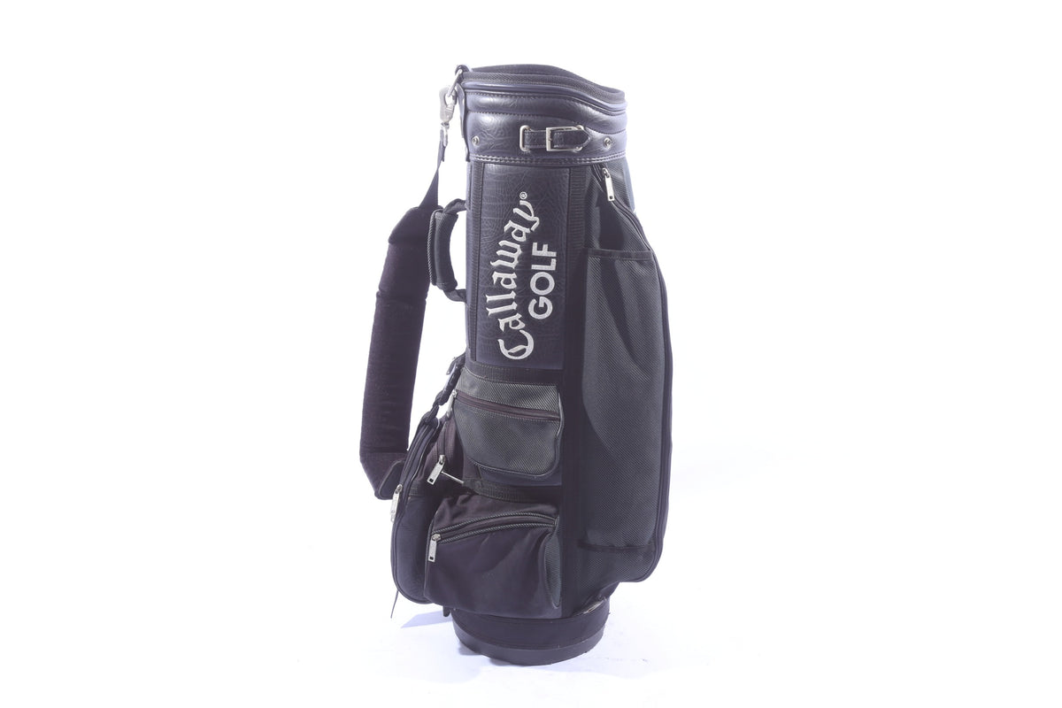 Used Callaway Cart Green Cart Bag - 6-Way - 8 Pockets - Rain Cover Included-Next Round