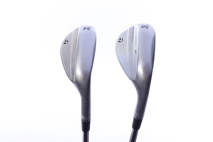 Used TaylorMade Milled Grind 5 Satin Chrome Wedge Set - Right-Handed - 50*, 54* - Wedge Flex
