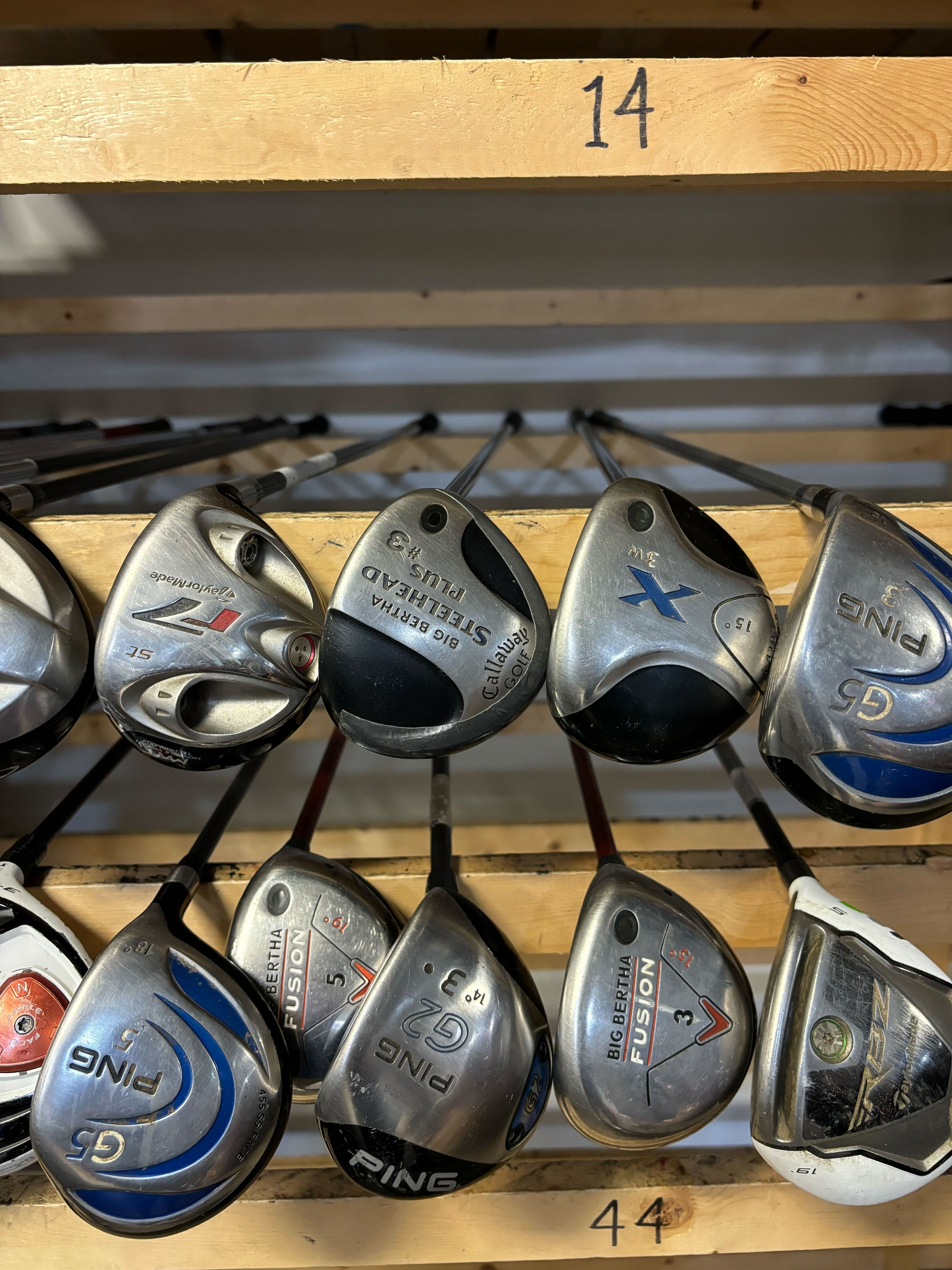Wholesale Lot of 20 Golf Clubs - TaylorMade Fairway Woods - Men's Flex-Next Round