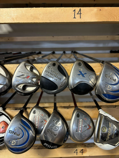 Wholesale Lot of 20 Golf Clubs - TaylorMade Fairway Woods - Men's Flex-Next Round