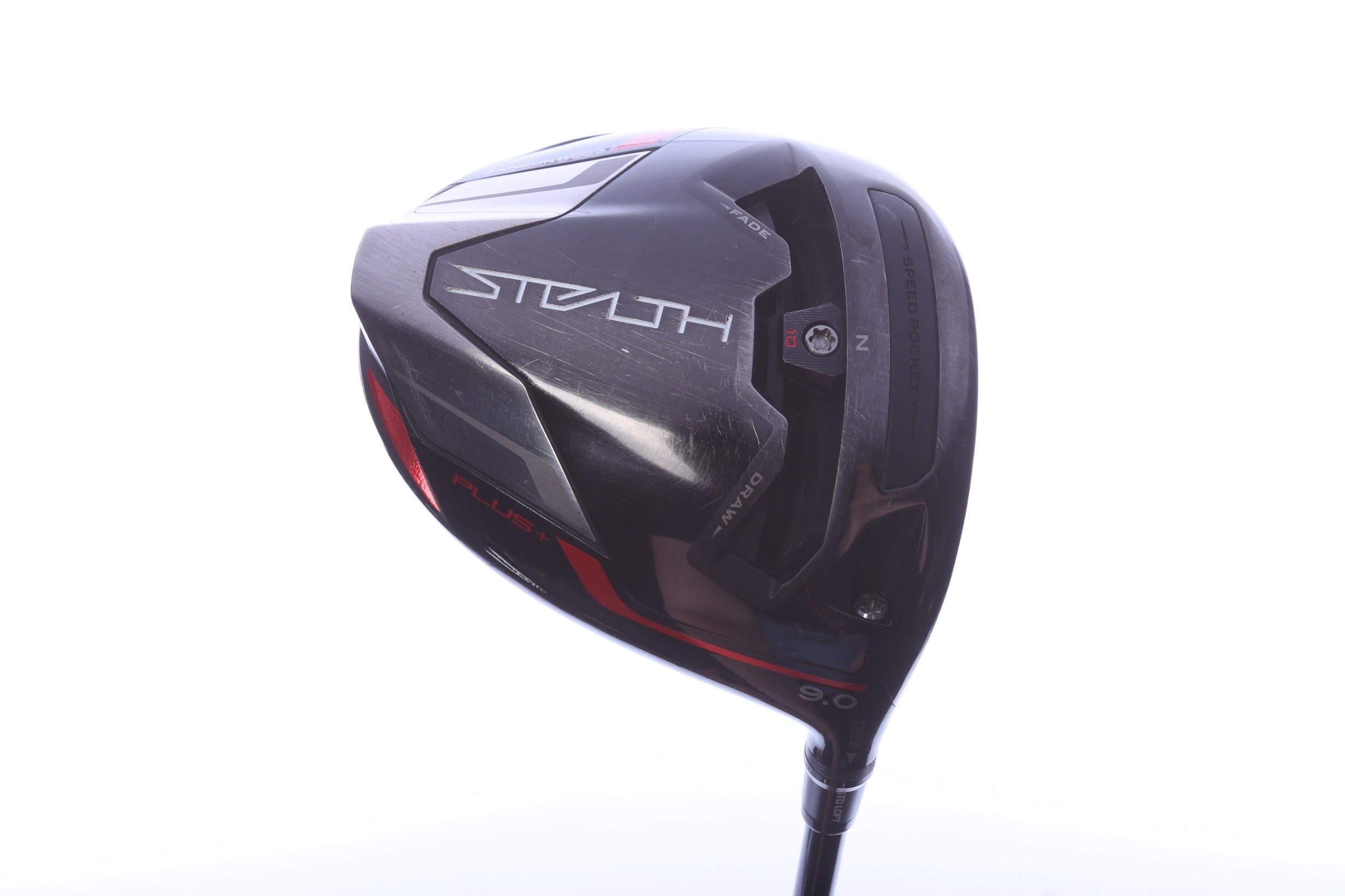 Used TaylorMade STEALTH PLUS Driver - 9 Degrees - Stiff Flex Project X HZRDUS RDX Smoke Red - Right-Handed