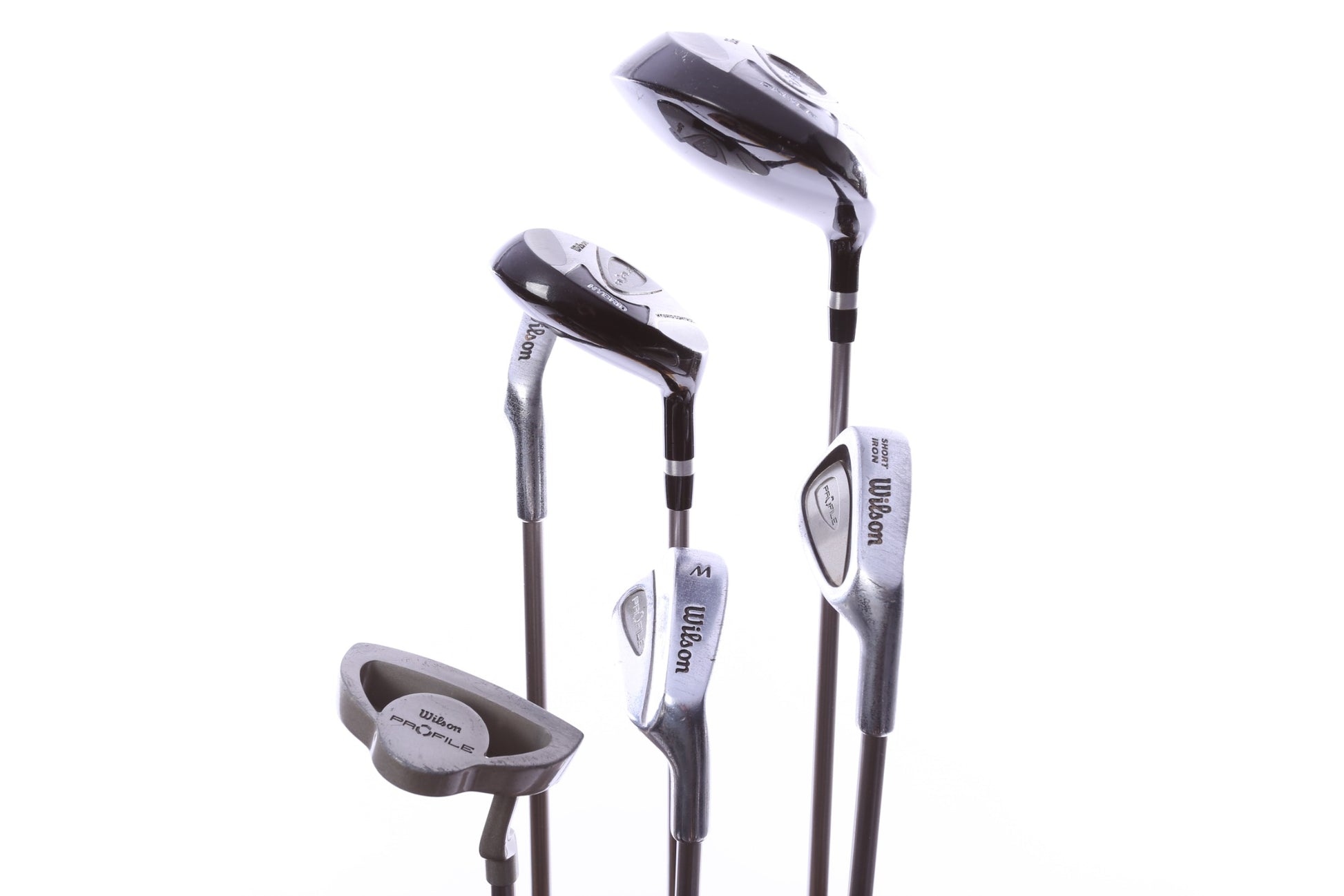Used Wilson Profile Junior Medium Kids Set - Right-Handed - 1W, HY, Long Iron, Short Iron, PW, Putter - Youth Flex-Next Round