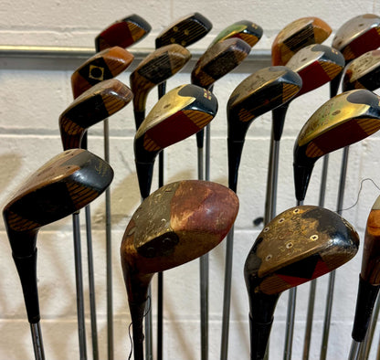 Wholesale Lot of 50 Golf Clubs - Vintage Persimmon Woods - Right-Handed-Next Round