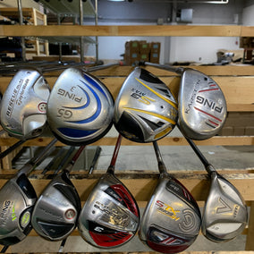 Wholesale Lot of 20 Golf Clubs - Fairway Woods & Hybrids - Men's Flex-Next Round
