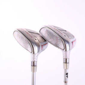 Used Cobra Fly Z XL "Silver Flower Pearl w Orange Trim" Wood Set - Left-Handed - 5W, 7W - Ladies Flex-Next Round