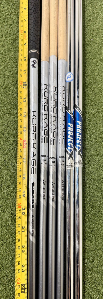 Wholesale Lot of 6 Golf Shafts- Project X & Mitsubishi - Stiff Flex-Next Round