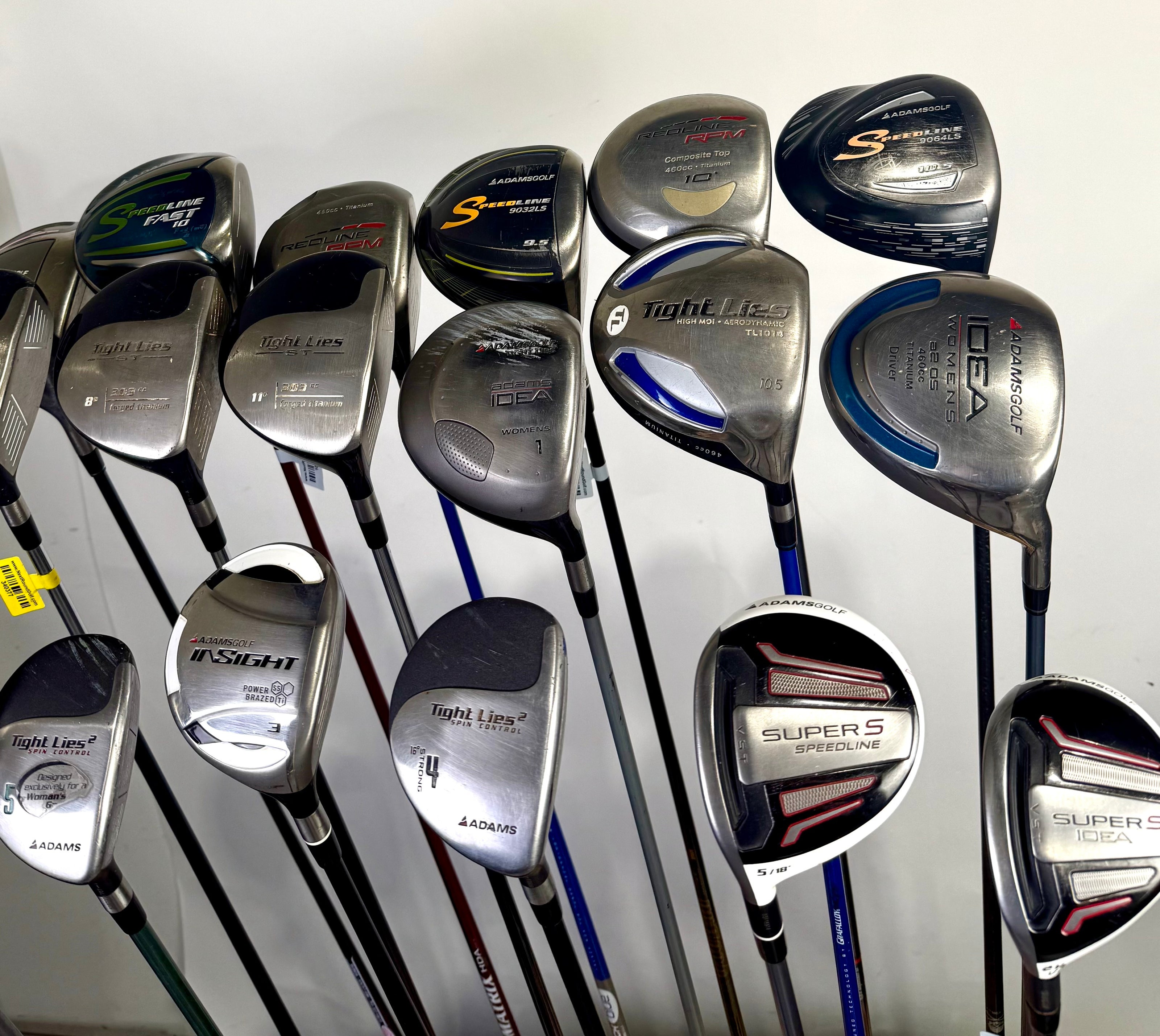 Wholesale Lot of 24 Adams Drivers, Fairway Woods, Hybrids, And Single Irons.-Next Round
