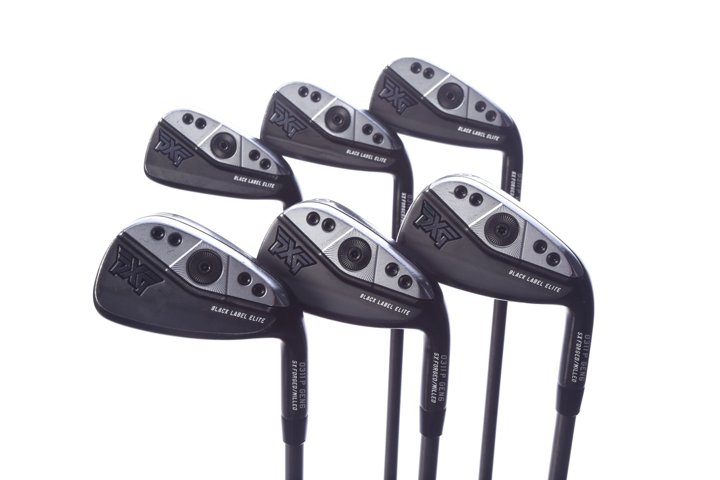 Used PXG 0311P Gen 6 Black Label Elite Iron Set - Right-Handed - 5-PW - Seniors Flex