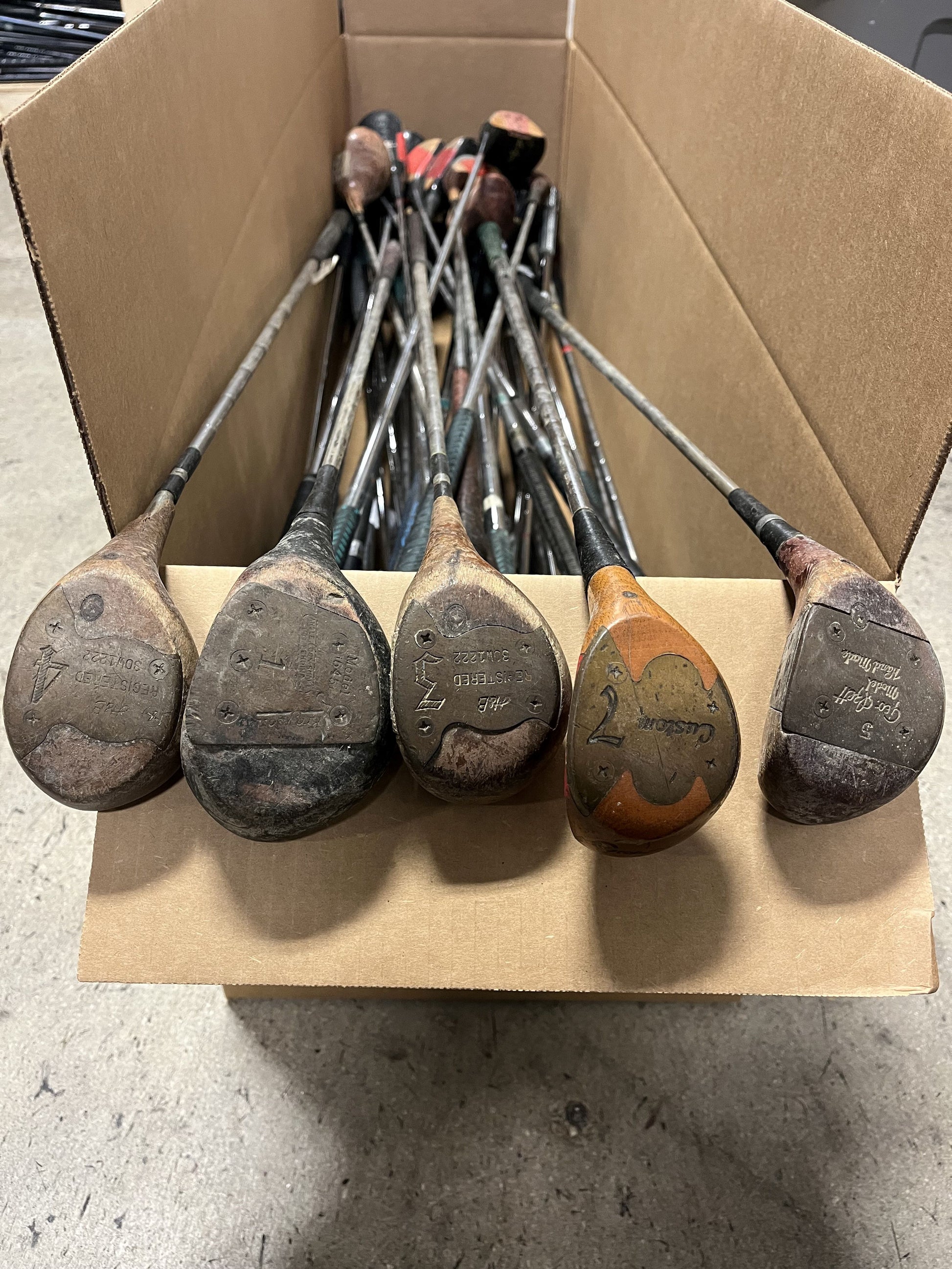 Wholesale Lot of 40 Persimmon Woods. Titleist, Ben Hogan, Wilson-Next Round