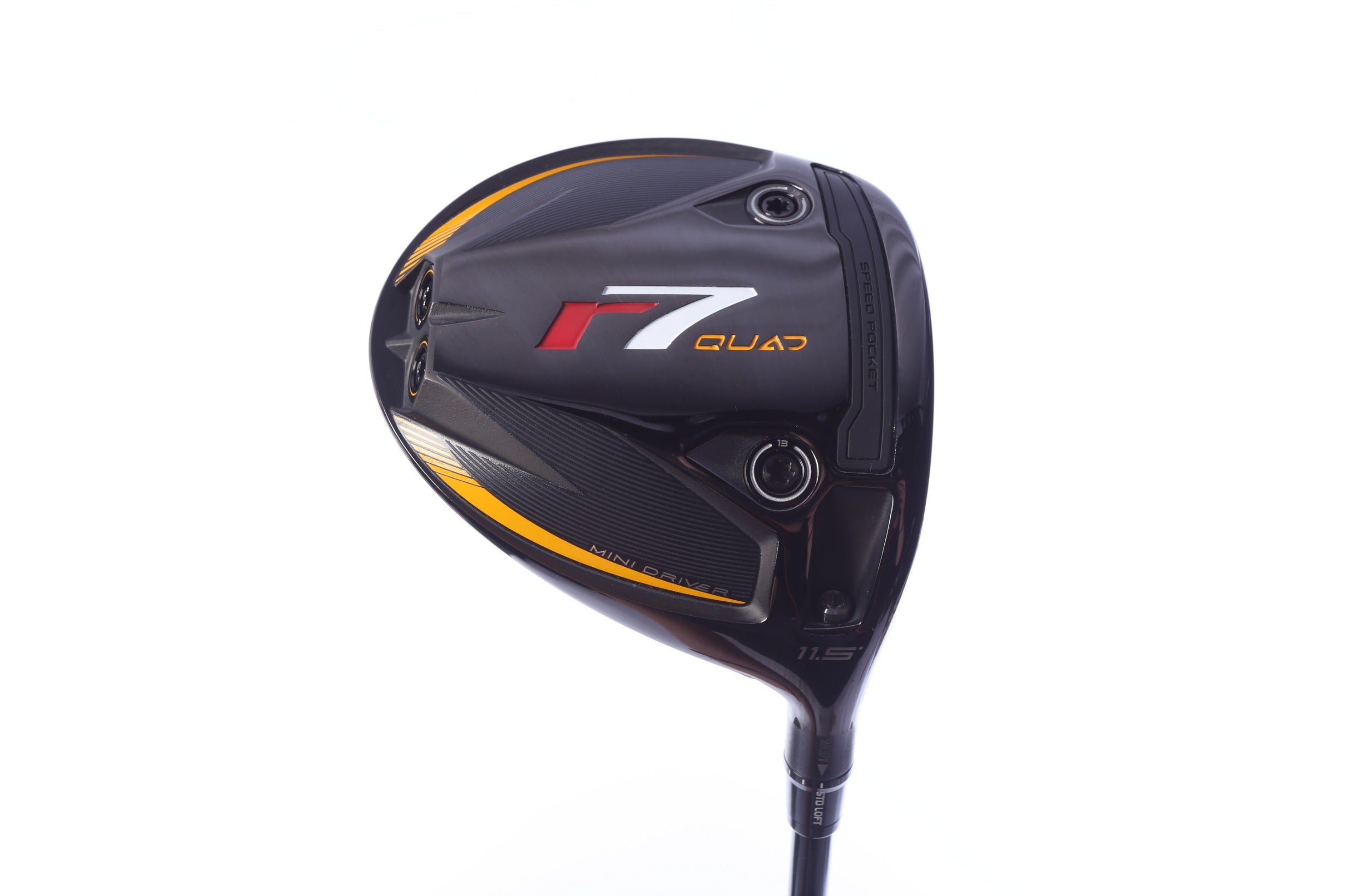 Used TaylorMade r7 Quad Mini Driver - 11.5 Degrees - Stiff Flex Fujikura Speeder MD - Right-Handed