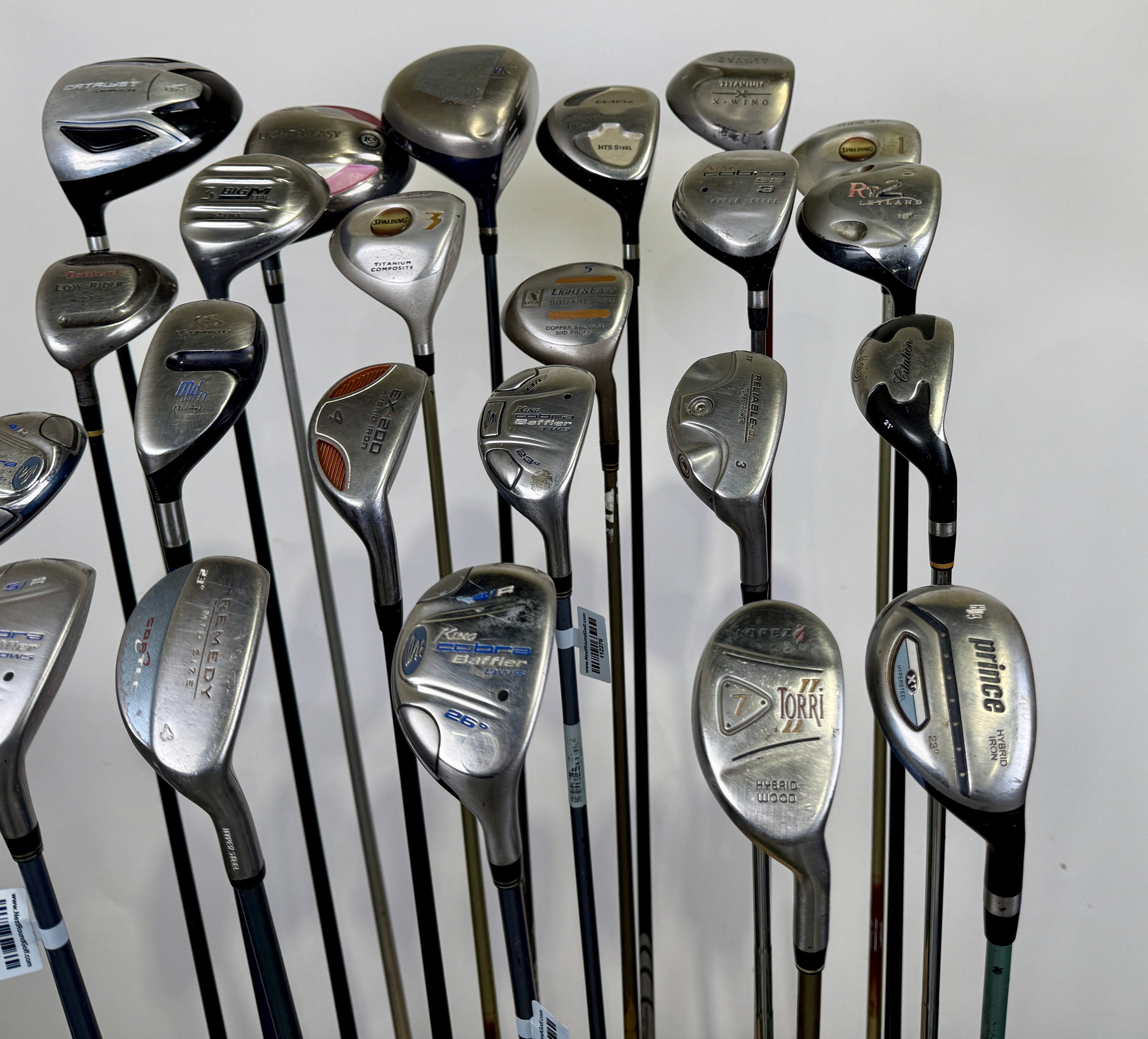 Wholesale Lot of 24 Golf Clubs -Drivers, Fairway, and Hybrids Assorted-Next Round