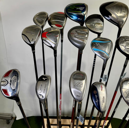 Wholesale Lot of 24 Drivers, Fairway Woods, and Hybrids. Assorted Brands.-Next Round