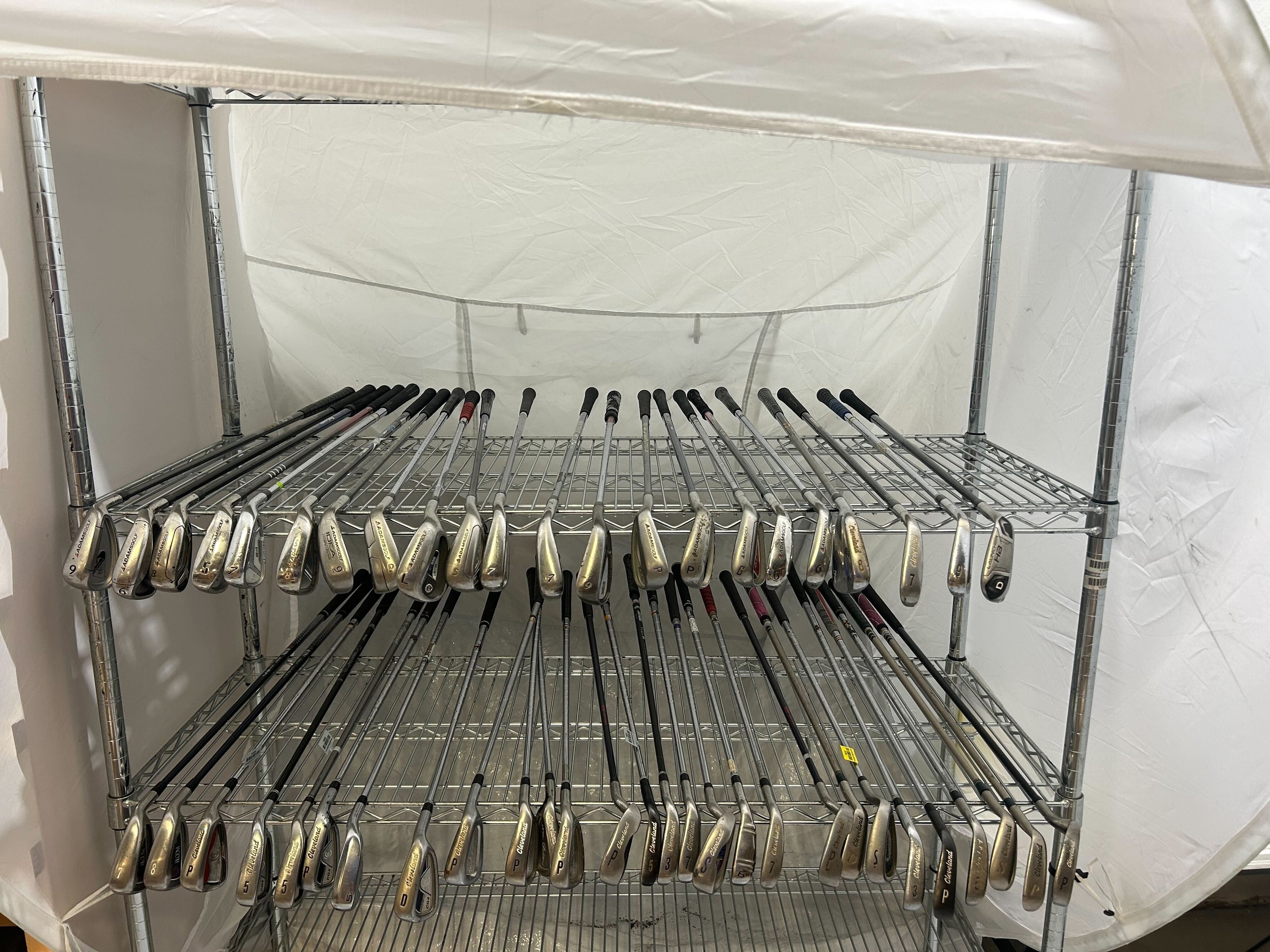 Wholesale Lot of 50 Golf Clubs - Adams and Cleveland Single Irons and Wedges-Next Round
