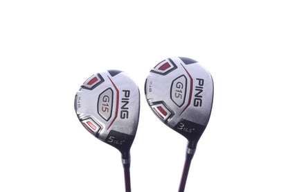 Used Ping G15 Wood Set - Right-Handed - 3W, 5W - Soft Regular Flex-Next Round
