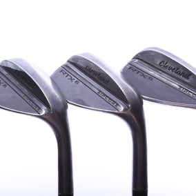 Used Cleveland RTX 6 ZipCore Black Satin Wedge Set - Right-Handed - 50*, 54*, 58* - Regular Flex-Next Round