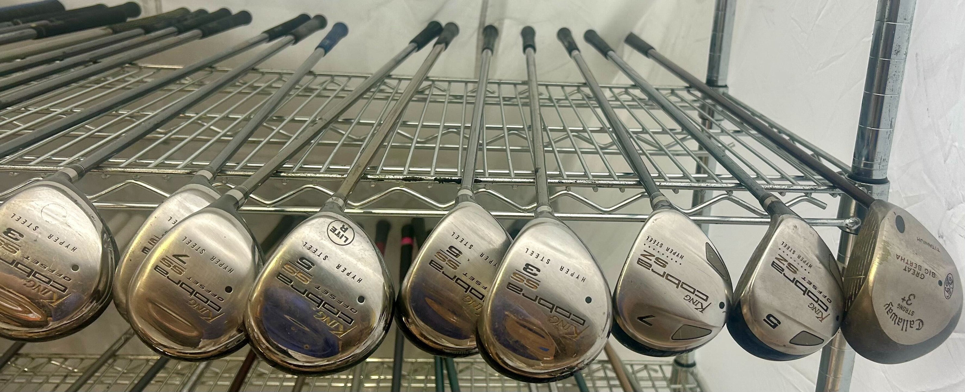 Wholesale Lot of 40 Golf Clubs - All Right Handed - Callaway and Cobra Woods-Next Round