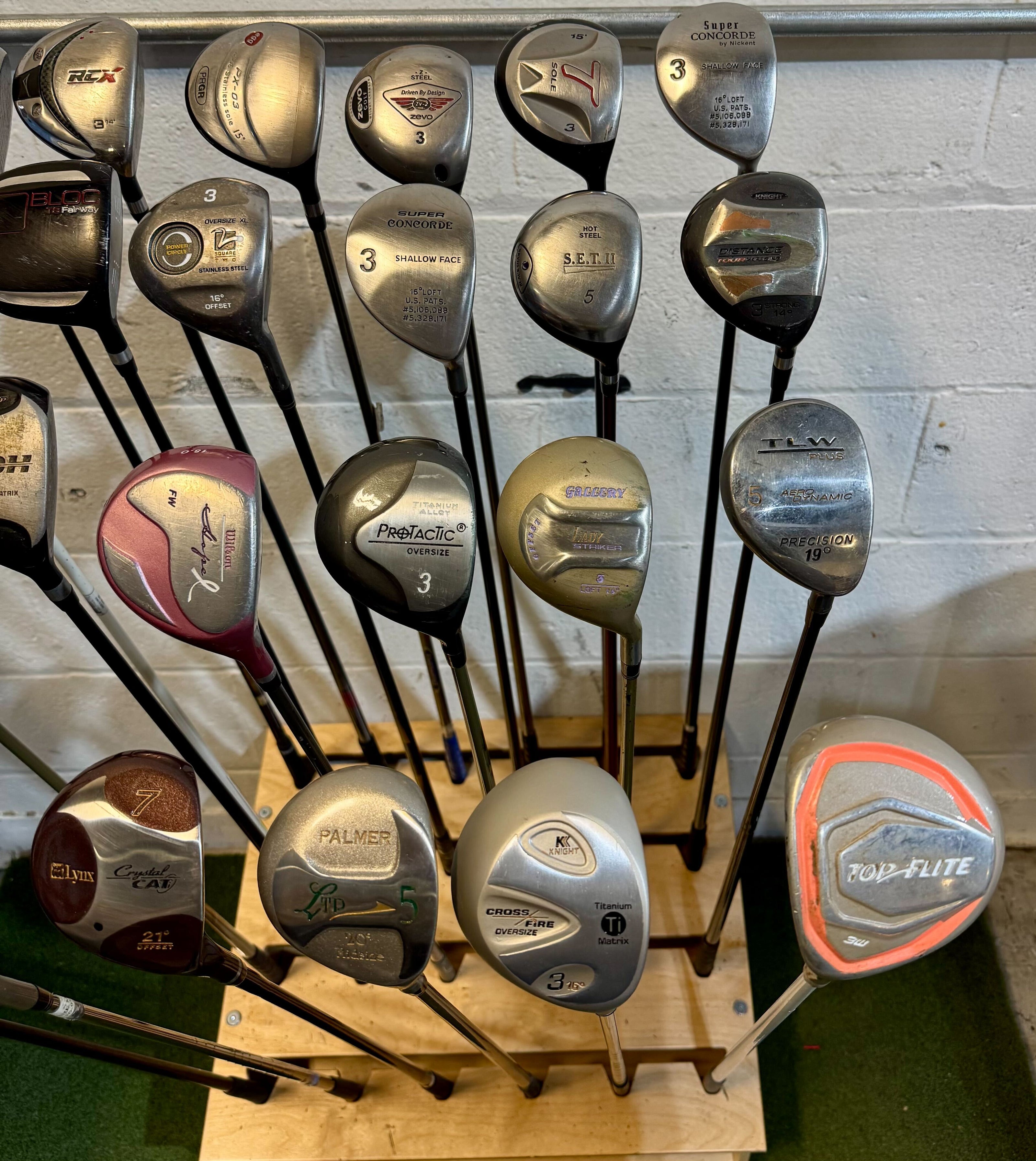 Wholesale Lot of 35 Golf Clubs - Assorted Fairway Woods