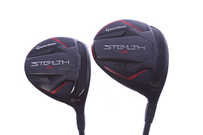 Used TaylorMade STEALTH 2 Wood Set - Right-Handed - 3W, 5W - Regular Flex