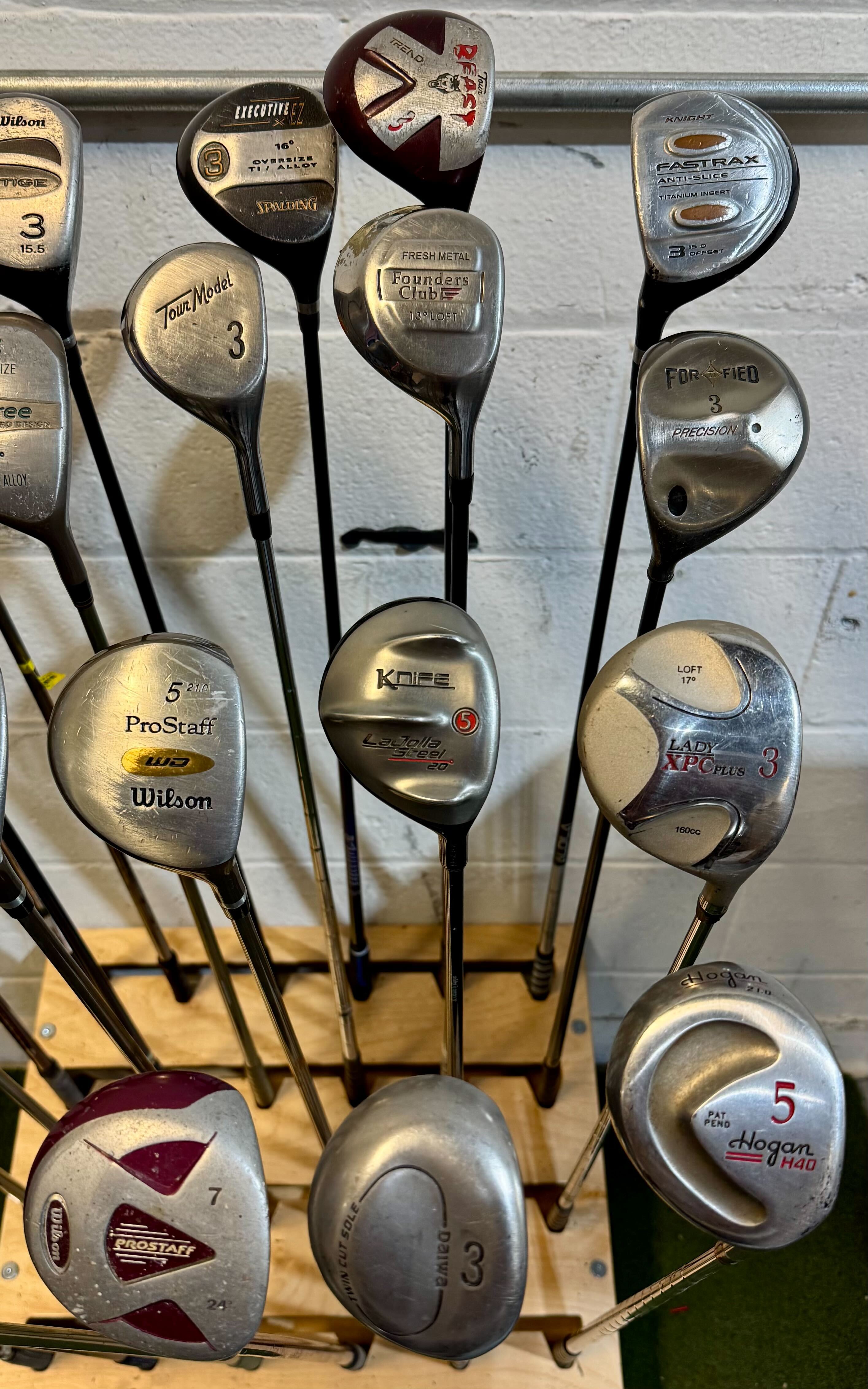 Wholesale Lot of 40 Golf Clubs - Assorted Fairway Woods-Next Round