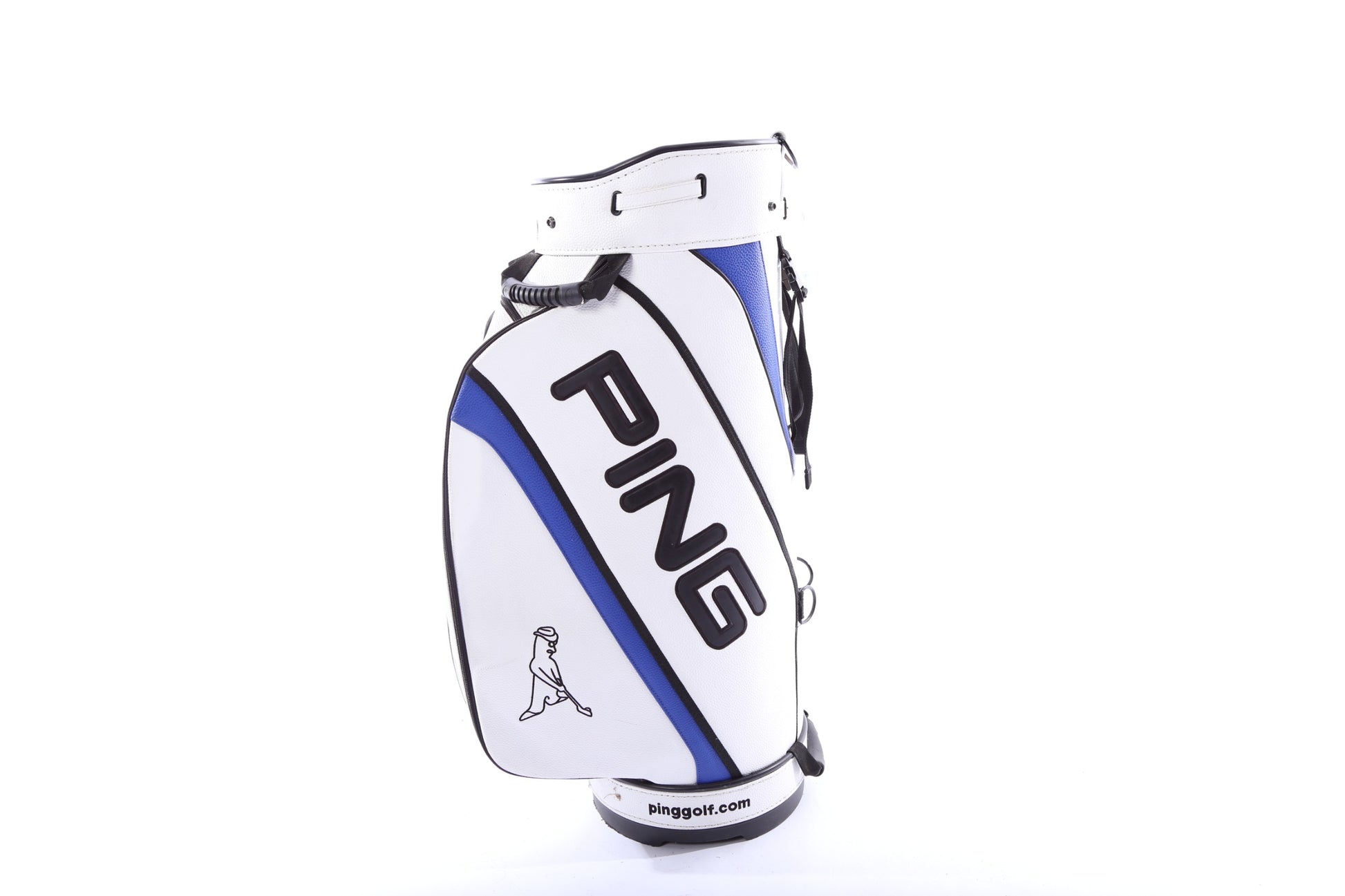 Ping White/Blue Staff Bag 9 Dividers 5 Pockets w/ Raincover-Next Round