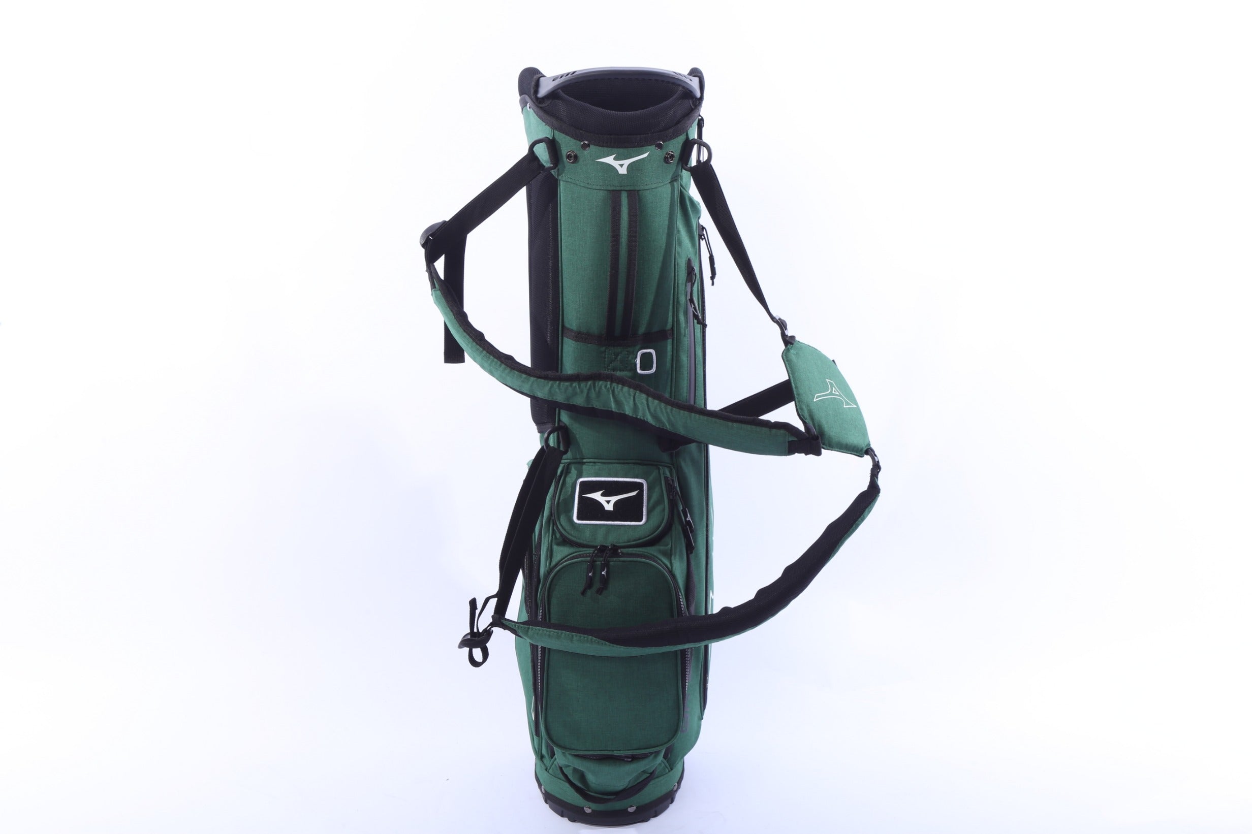 Used Mizuno 2025 BR-D3 Green Stand Bag - 4-Way - 5 Pockets - Rain Cover Included