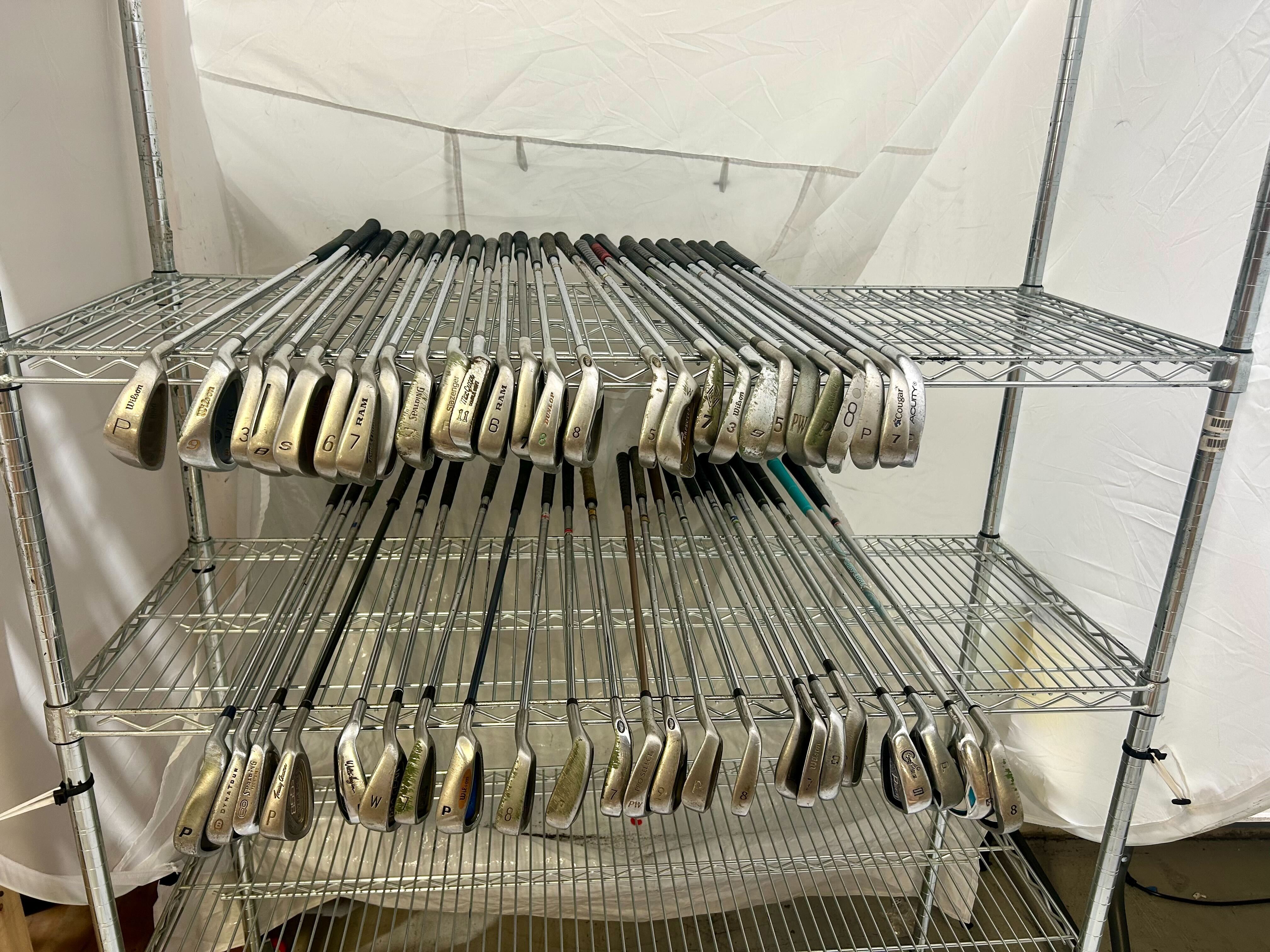 Wholesale Lot of 50 Golf Clubs - Right and Left-Handed Assorted Wilson Irons-Next Round