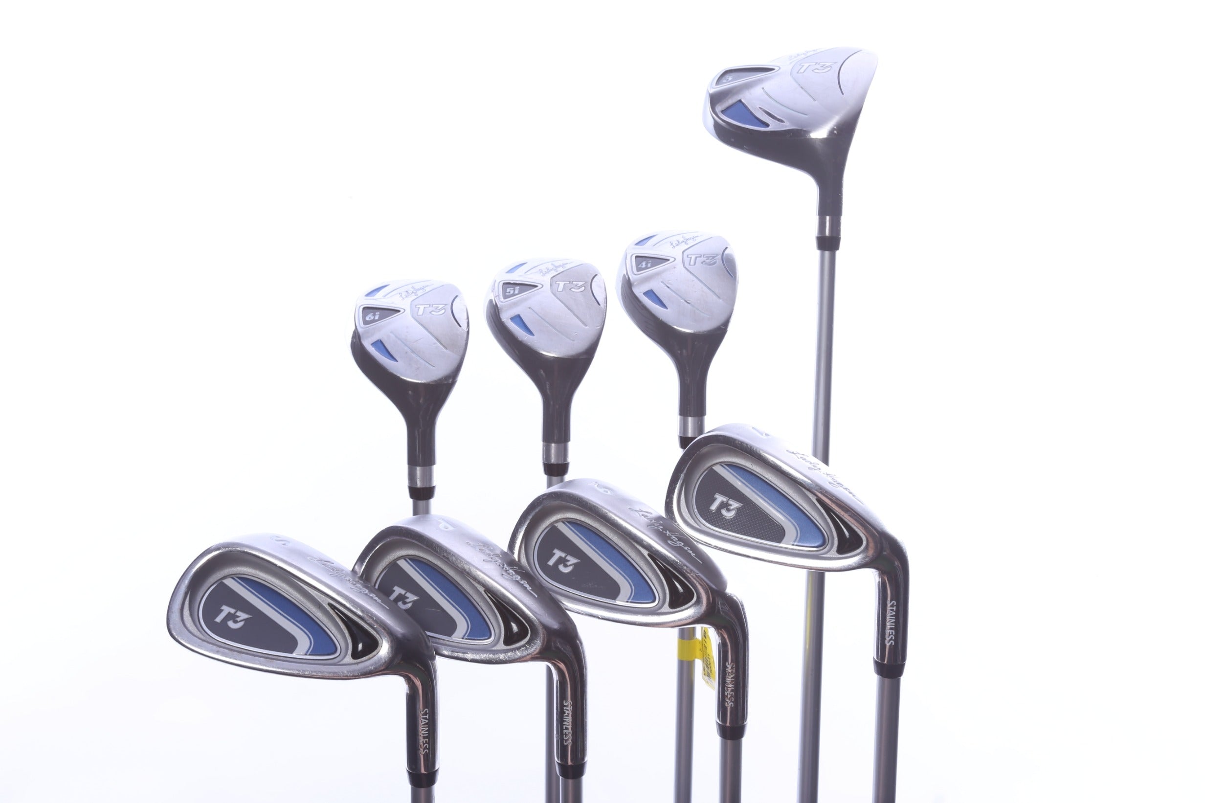 Used Walter Hagen Lady Hagen T3 Complete Set - Right-Handed - 3-Wood, 4-6H, 7-PW, SW - Ladies Flex-Next Round