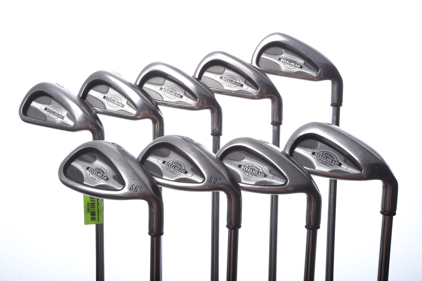 Used Callaway Steelhead X-14 Pro Series Iron Set - Right-Handed - 3-7, 9-PW, AW, SW - Stiff Flex-Next Round
