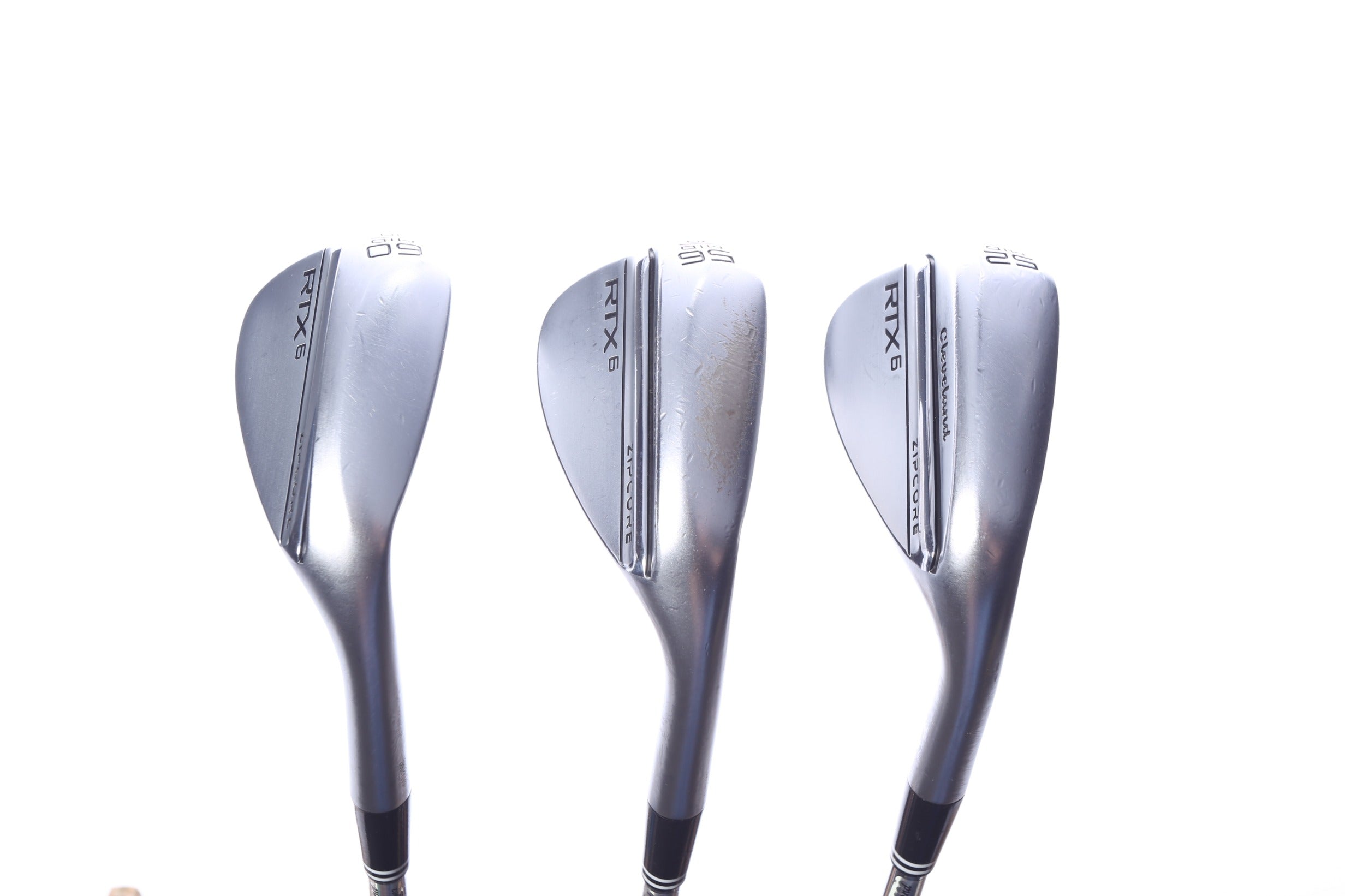 Used Cleveland RTX 6 ZipCore Tour Satin Wedge Set - Right-Handed - 52*, 56*, 60* - Wedge Flex