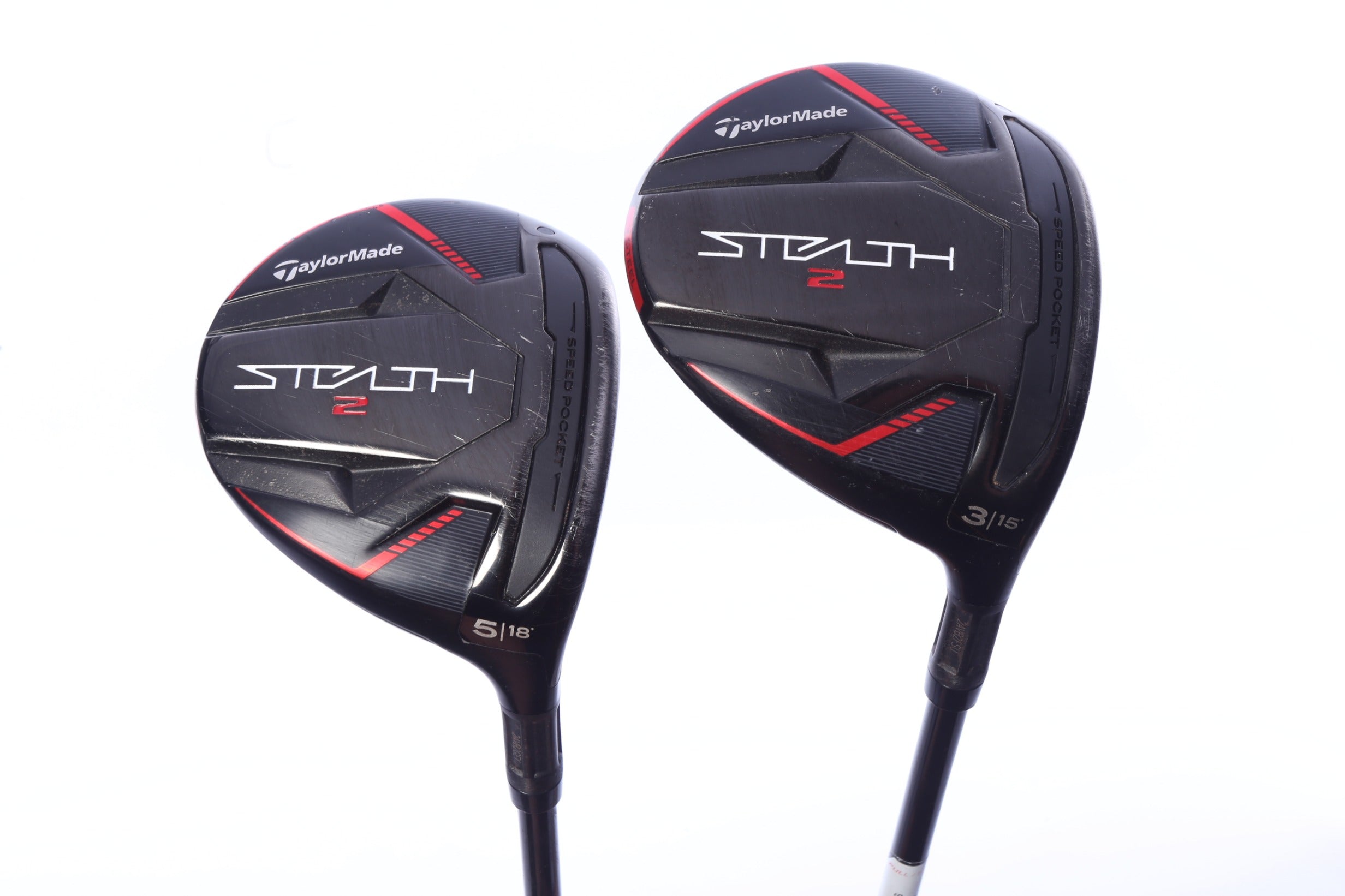 Used TaylorMade STEALTH 2 Wood Set - Right-Handed - 3W, 5W - Stiff Flex