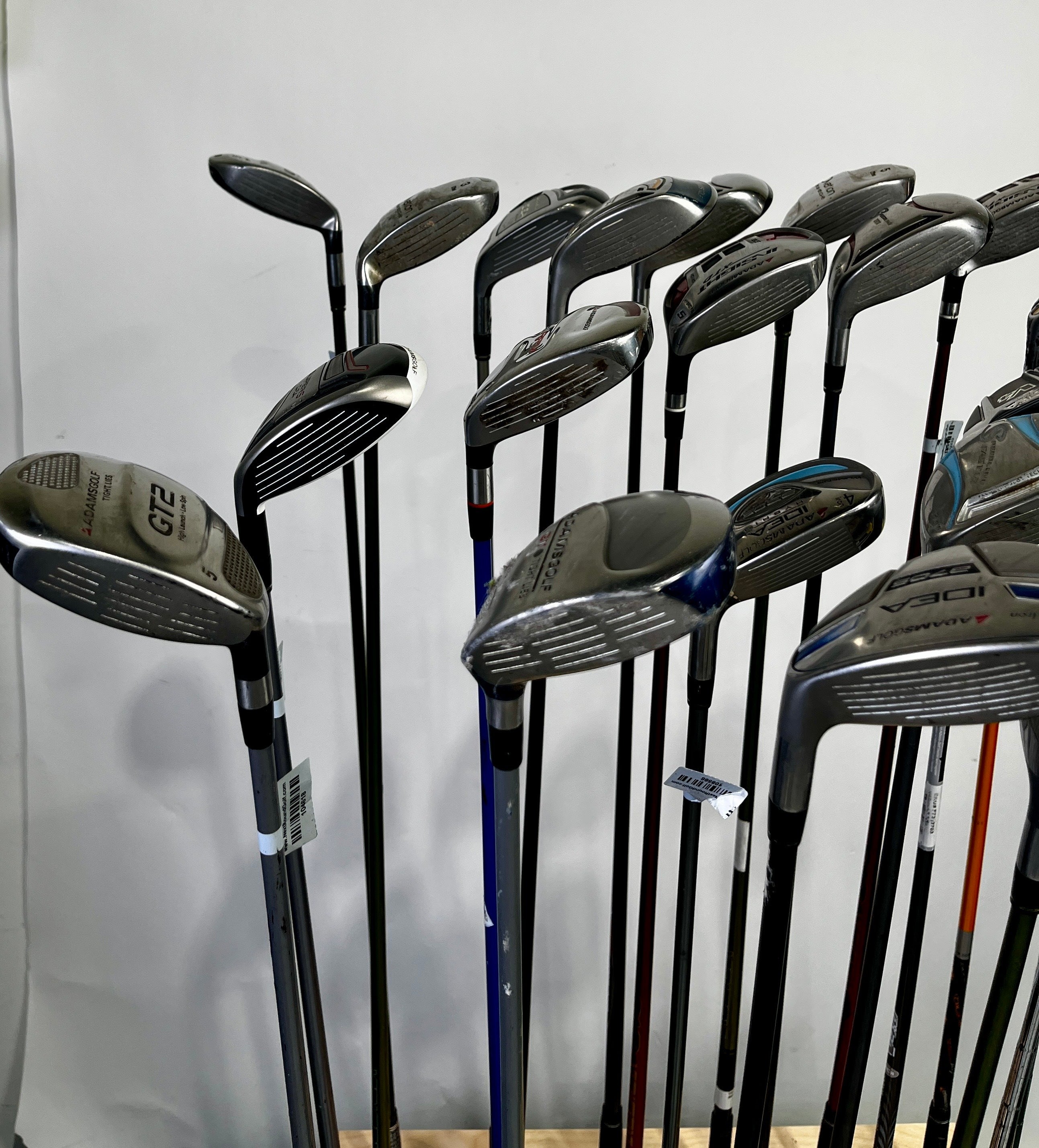 Wholesale Lot of 24 Adams Hybrids and Fairway Woods.-Next Round
