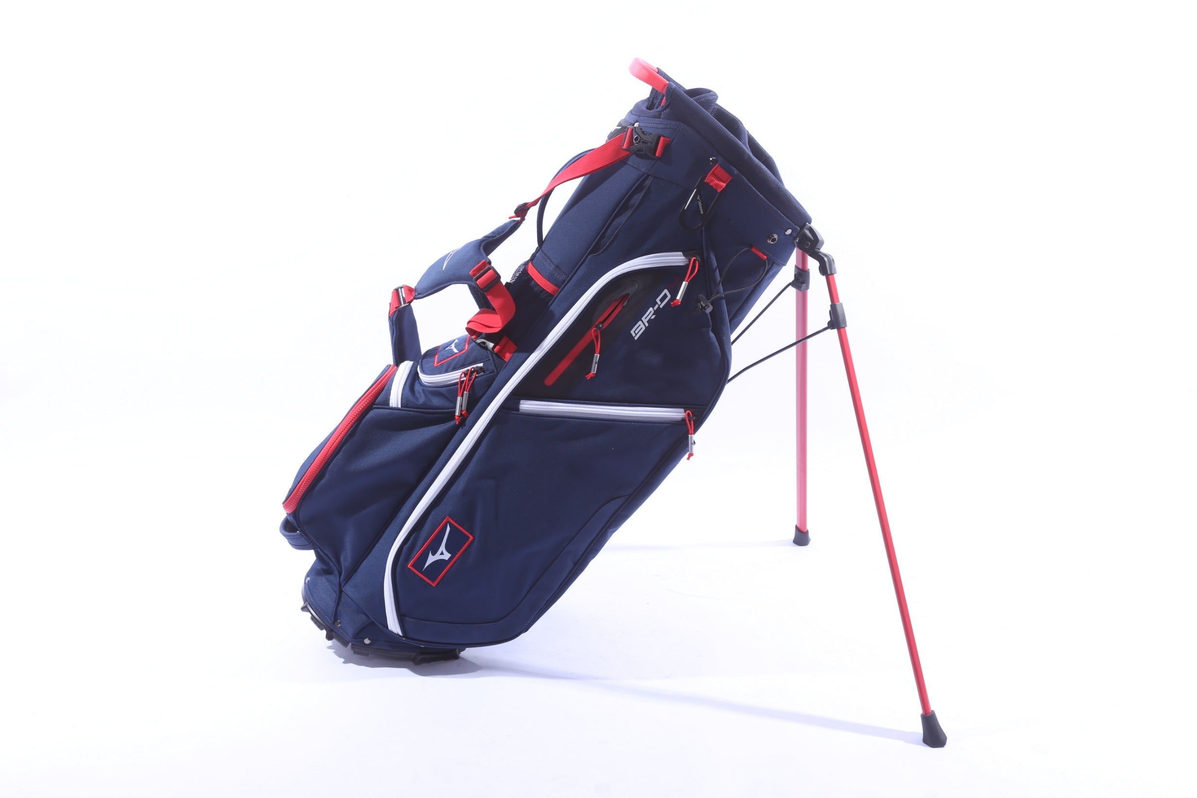 Used Mizuno 2025 BR-D4 Multicolor Stand Bag - 6-Way - 7 Pockets - Rain Cover Included-Next Round