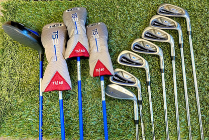 Us Kids Golf TS3 v5 1W, 3W, 3HY, 4H, 5-SW Kids Set RH 60G w/ matching TS3 Bag-Next Round