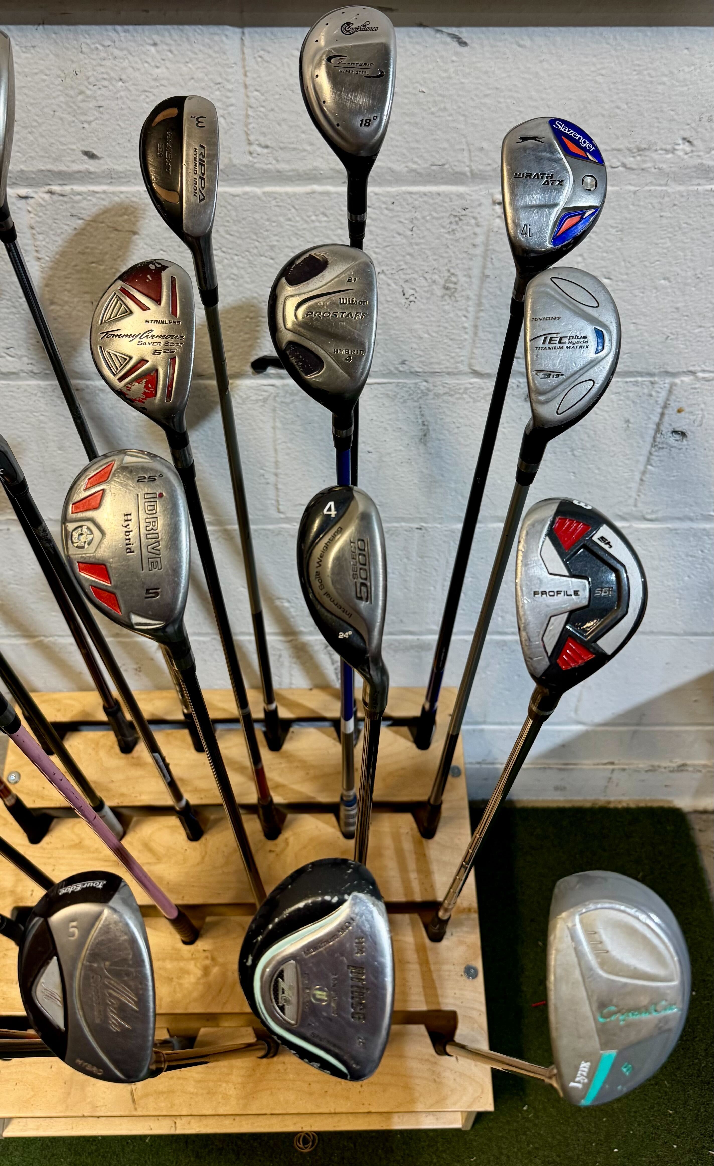 Wholesale Lot of 35 Golf Clubs - Assorted Hybrids
