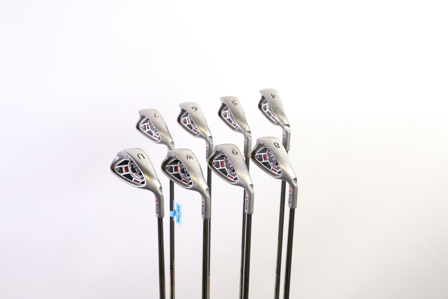 Used Ping G15 Iron Set - Right-Handed - 4-9, PW, GW - Stiff Flex- Red Dot-Next Round