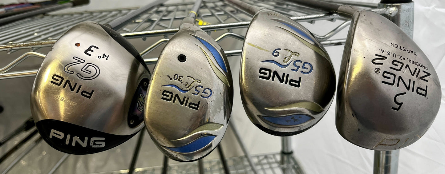 Wholesale Lot of 30 Golf Clubs - Ping Assorted Fairway Woods & Hybrids-Next Round
