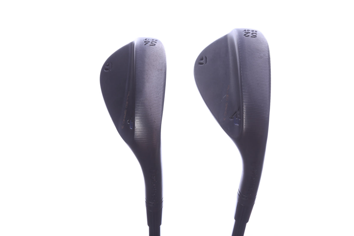Used TaylorMade Milled Grind 3 Black Wedge Set - Right-Handed - 52*, 56* - Regular Flex-Next Round